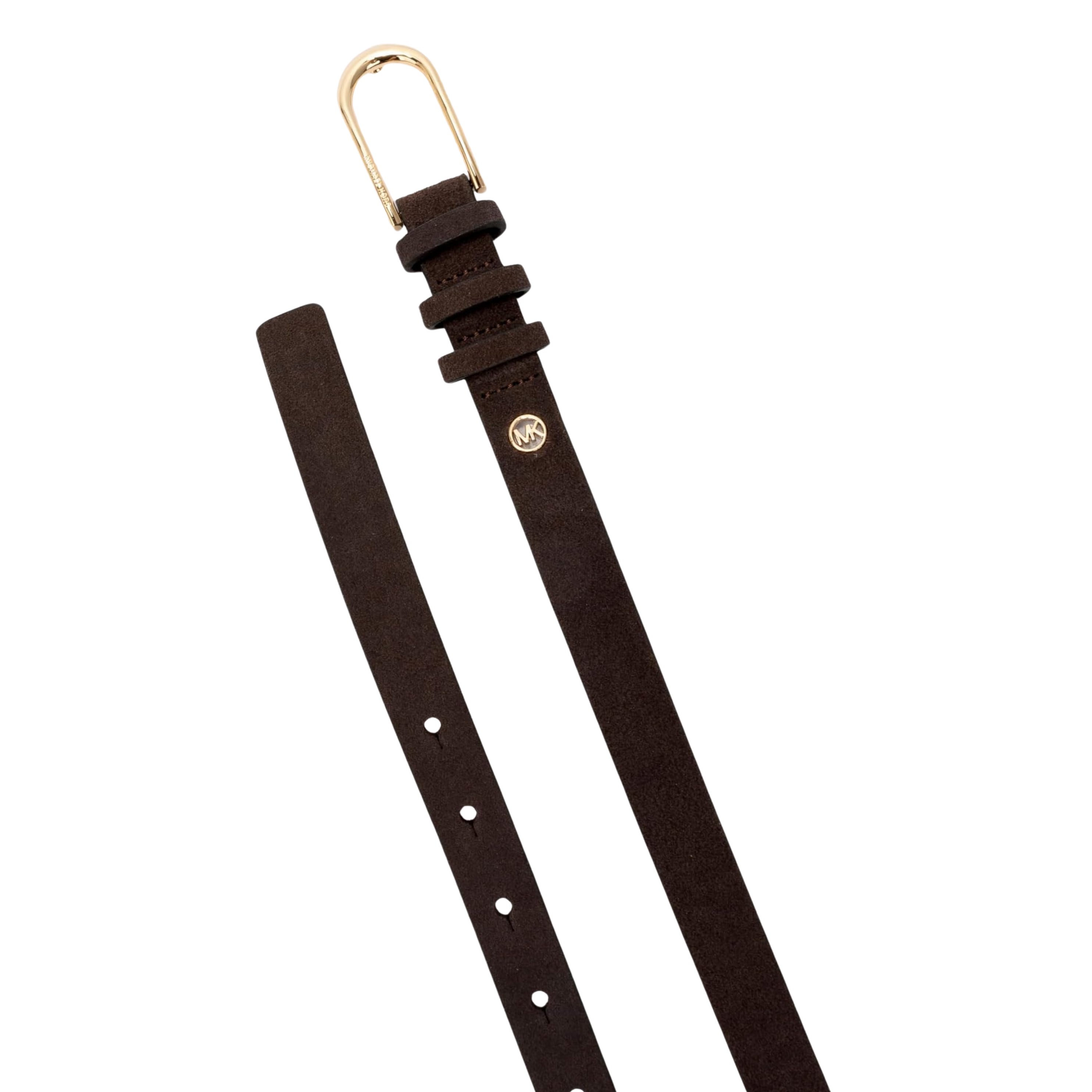 Michael Kors Women 20mm Non Reversible Leather Suede Belt - Chocolate
