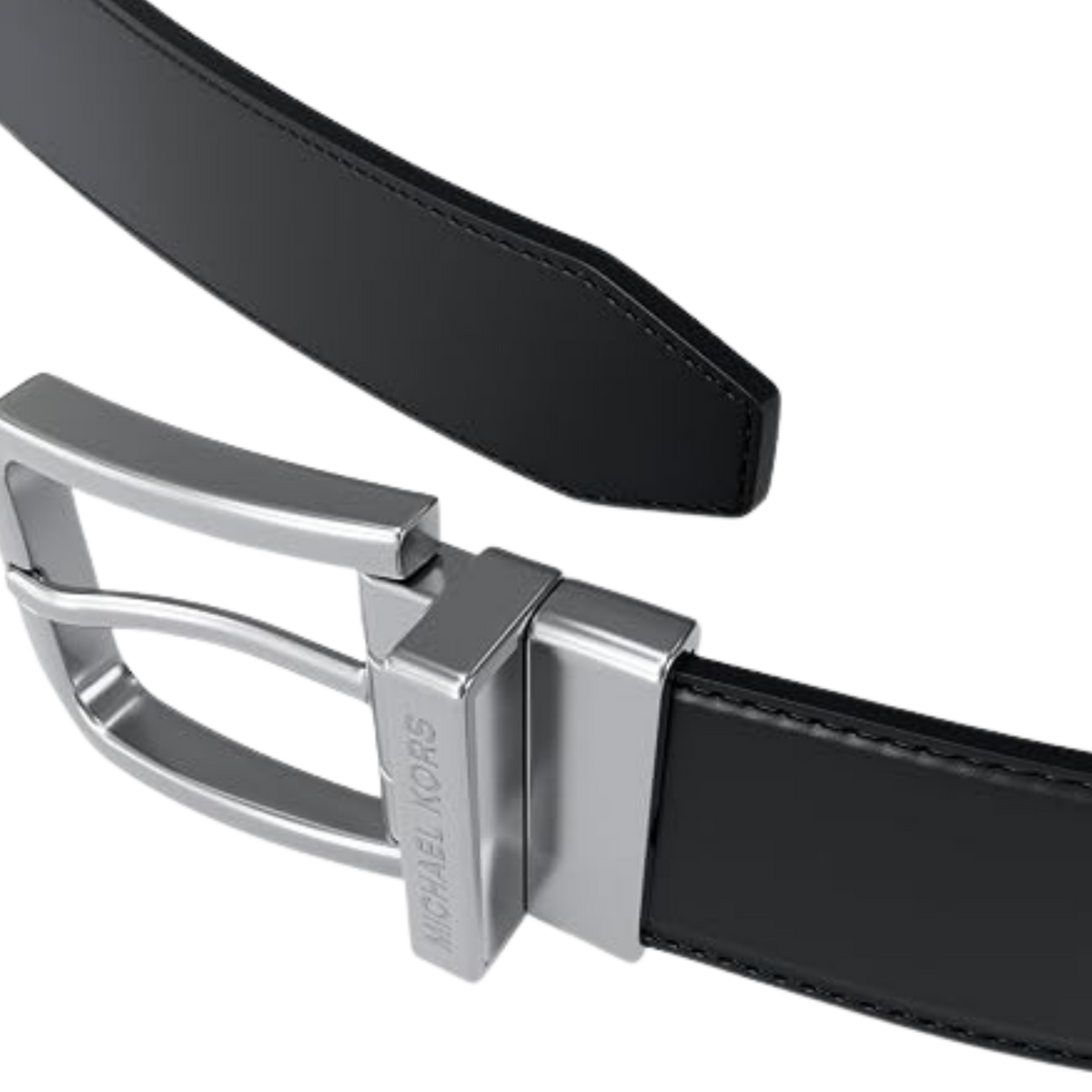 Michael Kors Men 31 MM Reversible Leather Buckle Belt - Luggage Black