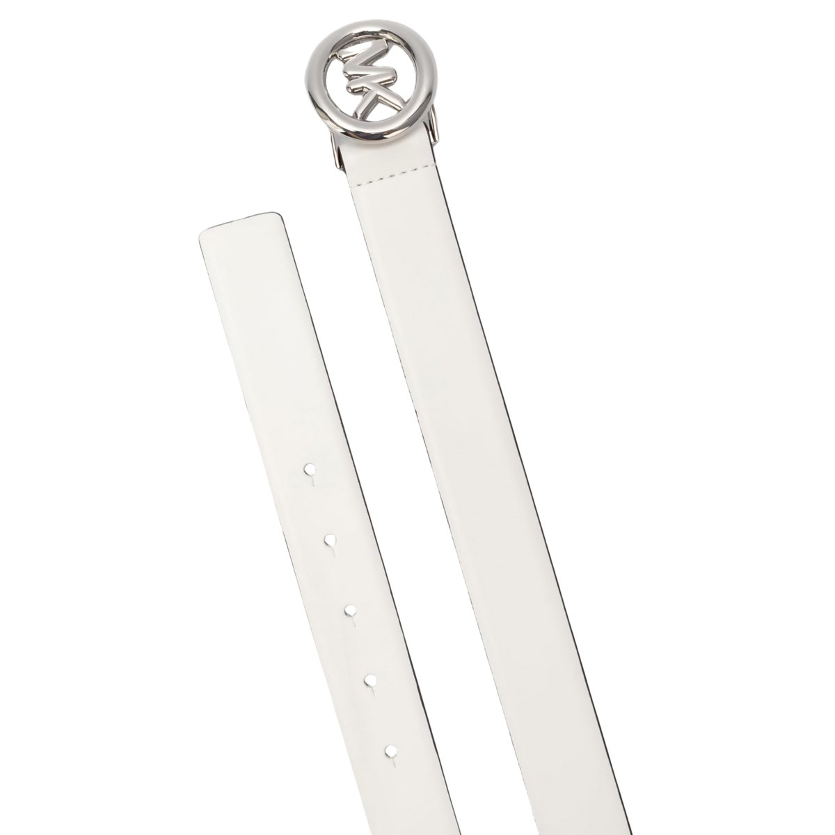 Michael Kors Women Non Reversible Leather Belt - Optic White
