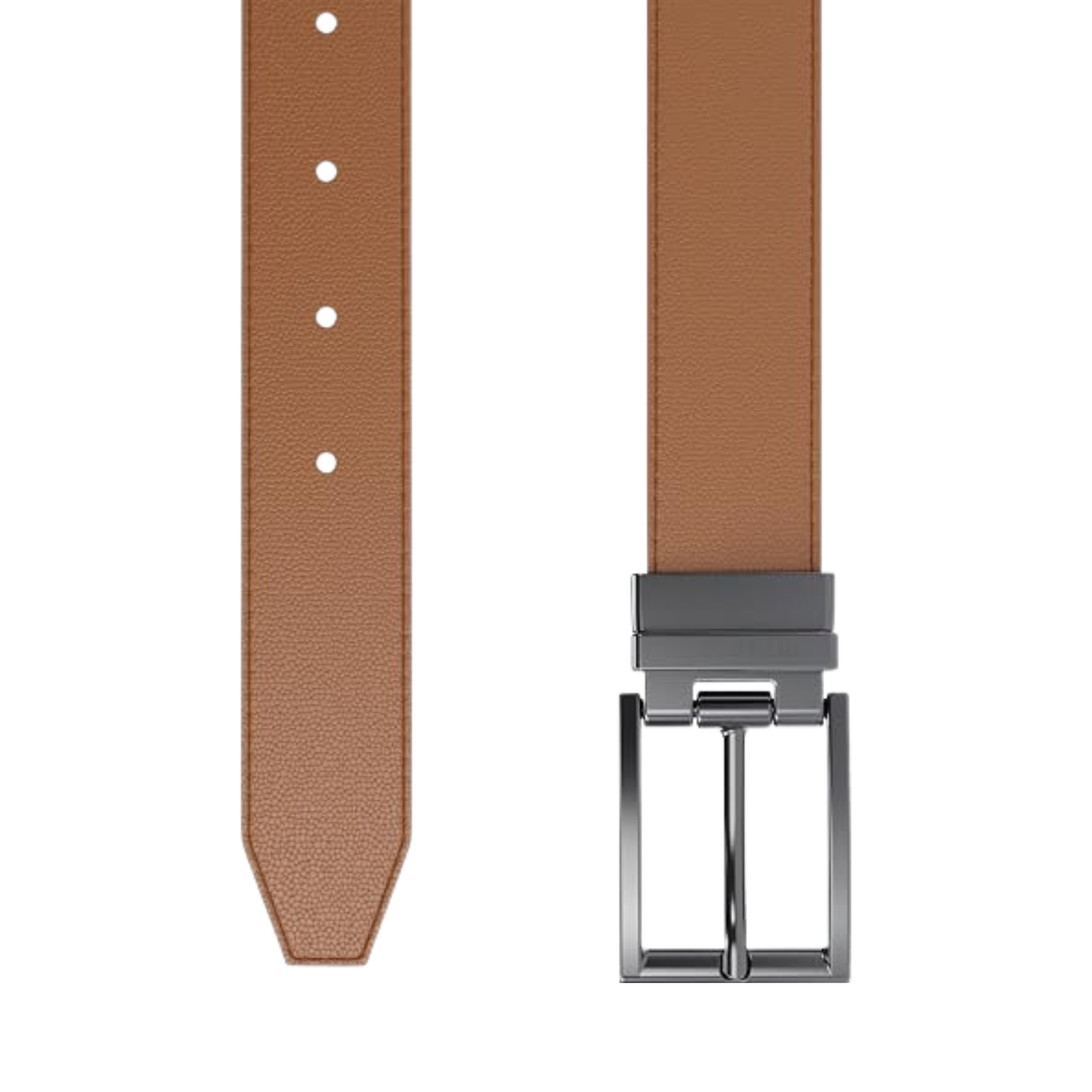 Michael Kors Men Reversible Leather Dress Belt - Luggage Black