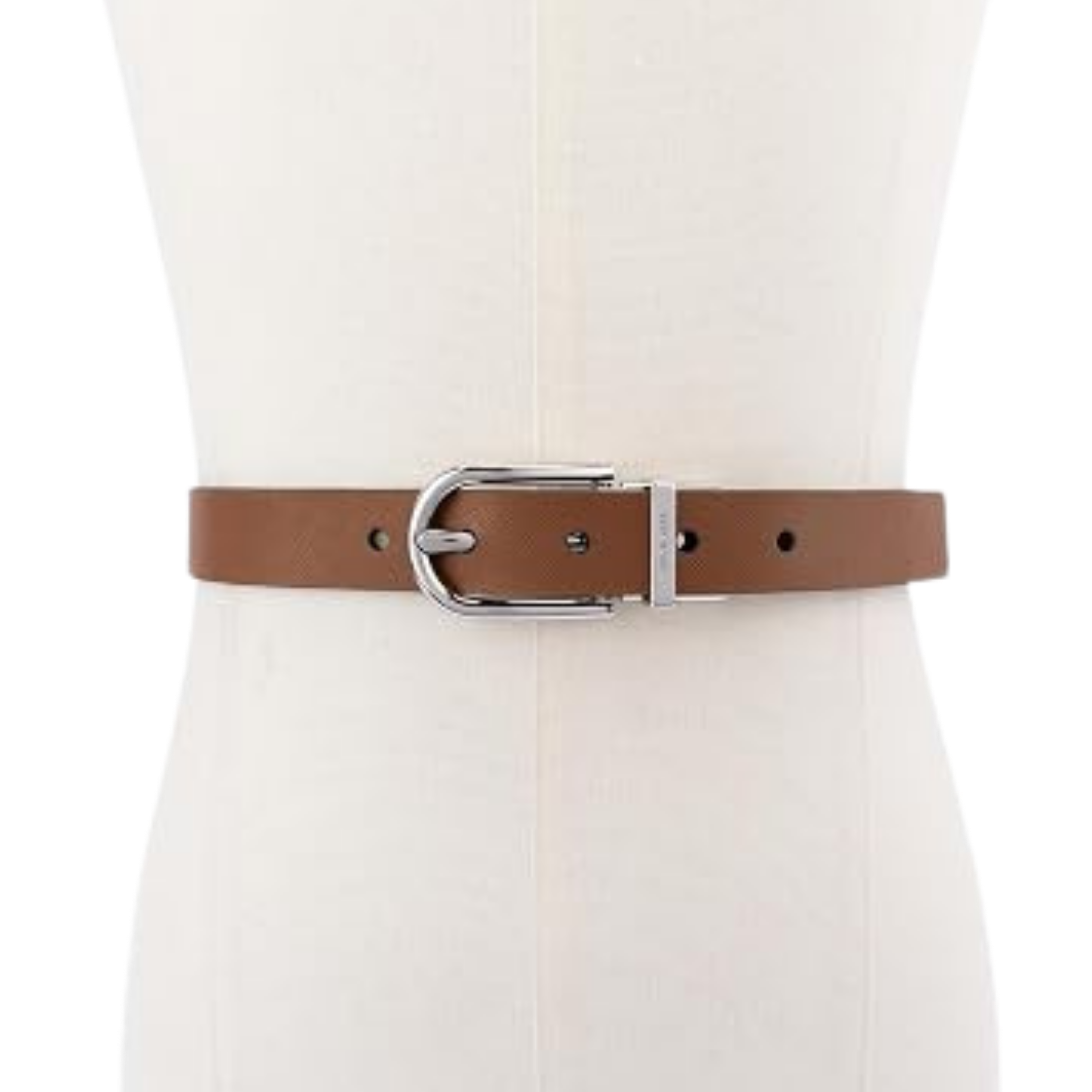 Michael Kors Women 1 Inch Reversible To Saffiano Leather Belt - Brown Navy