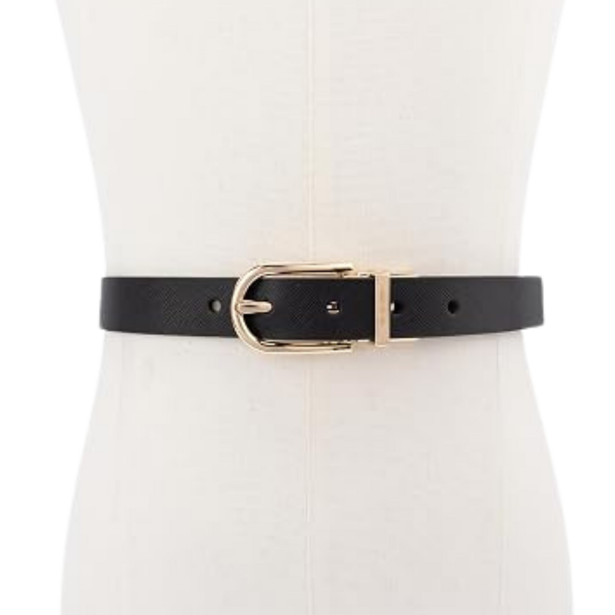 Michael Kors Women 1 Inch Reversible To Saffiano Leather Belt - Black Brown