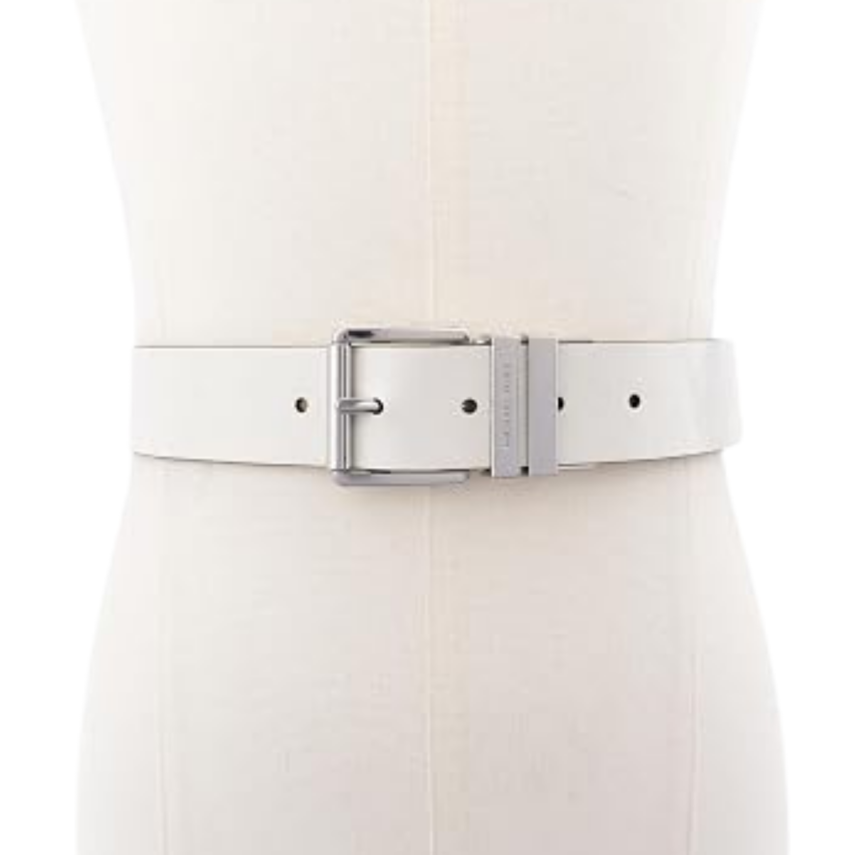 Michael Kors Women 1.5 Inch Leather Reversible Belt - Optic White