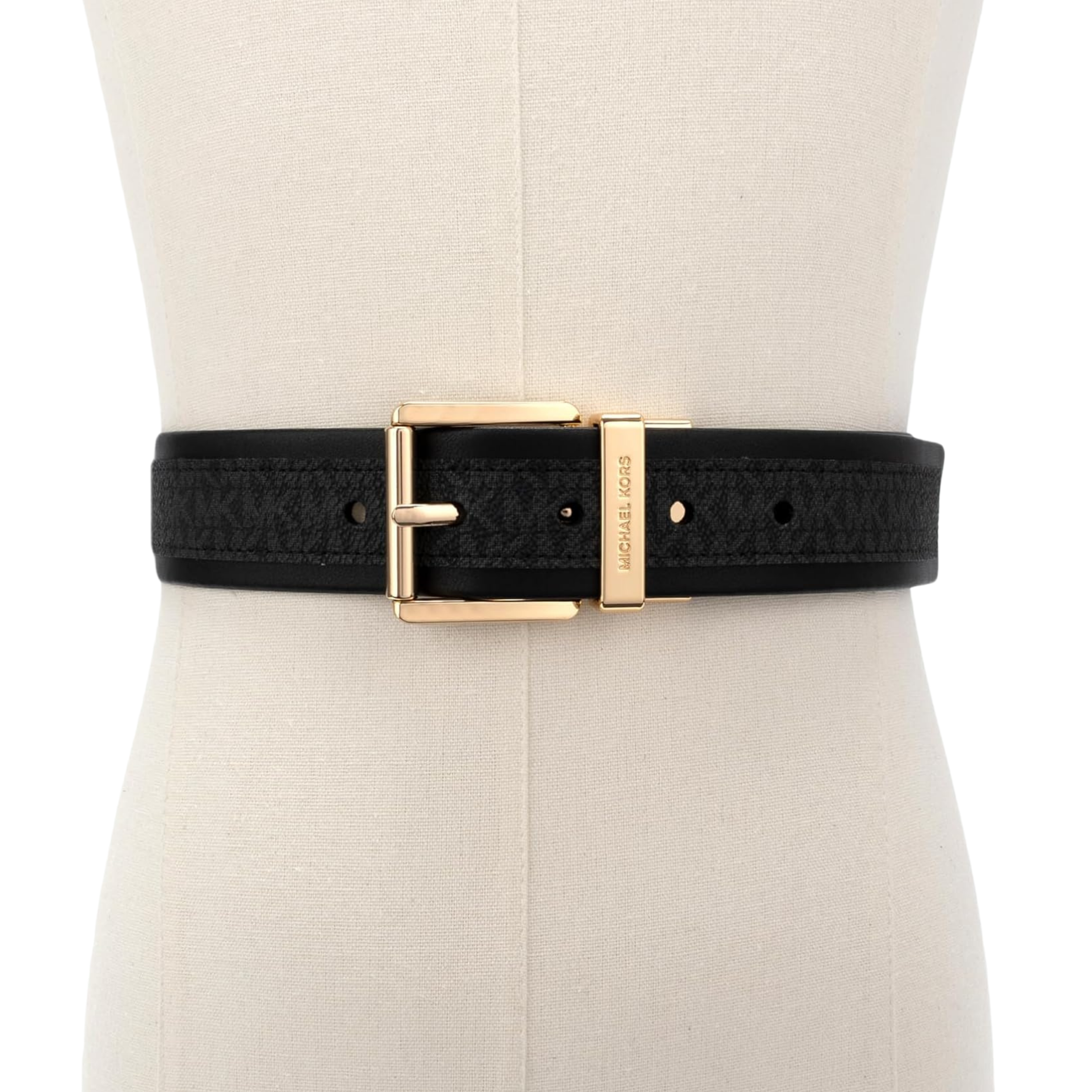 Michael Kors Women 1.5 Inch Reversible Logo Belt - Black