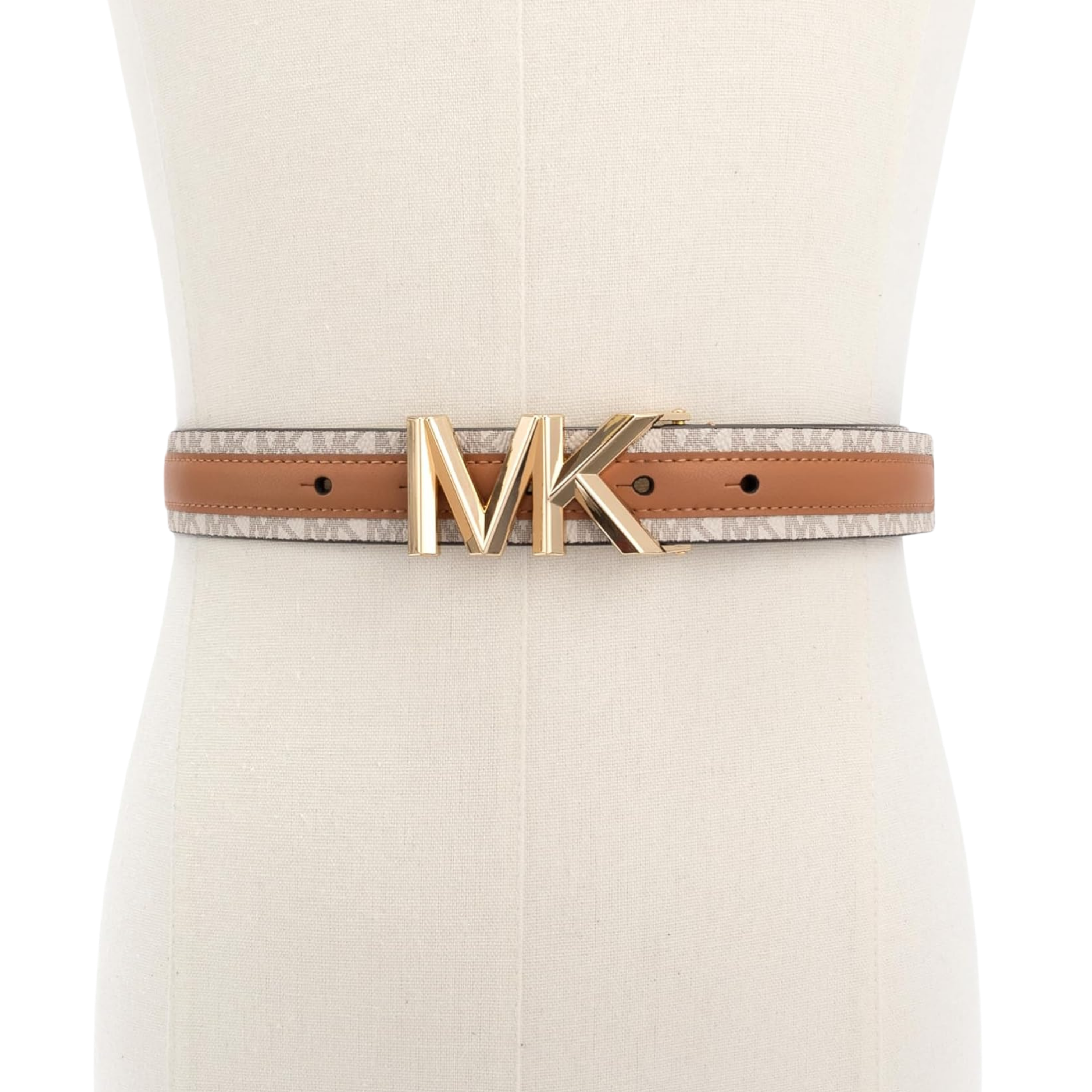 Michael Kors Women 1.1 Inch Logo Leather Belt - Acron