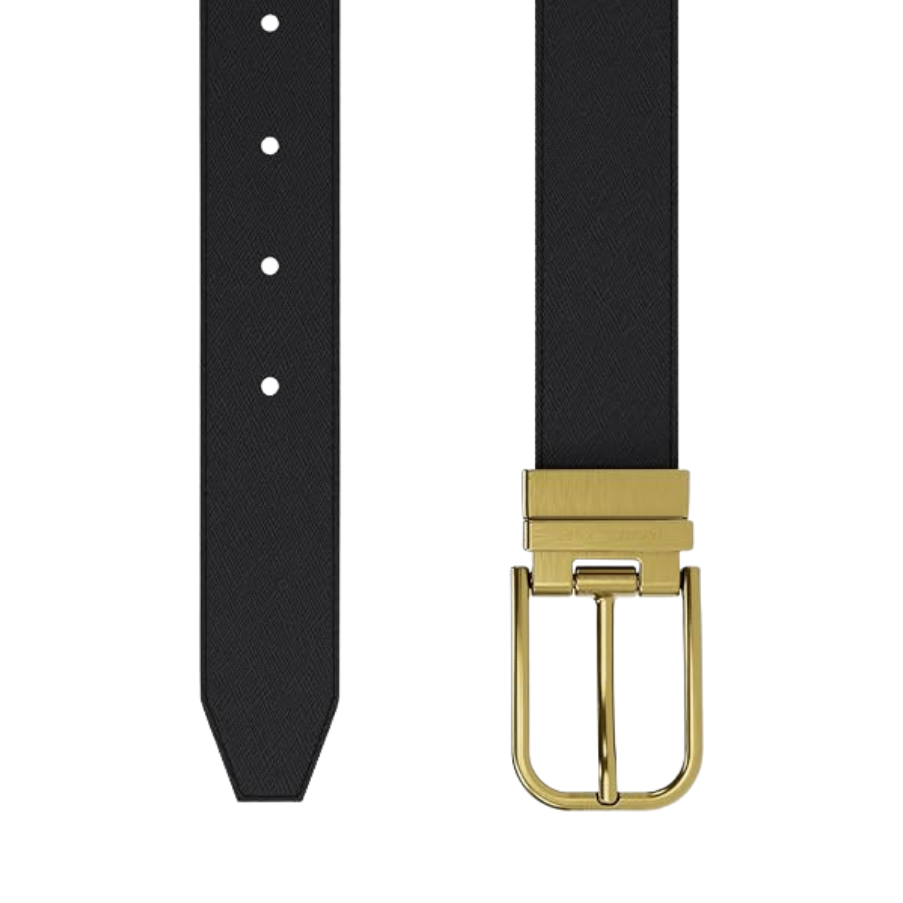 Michael Kors Men Reversible Saffiano Leather Dress Belt - Black Brown Gold