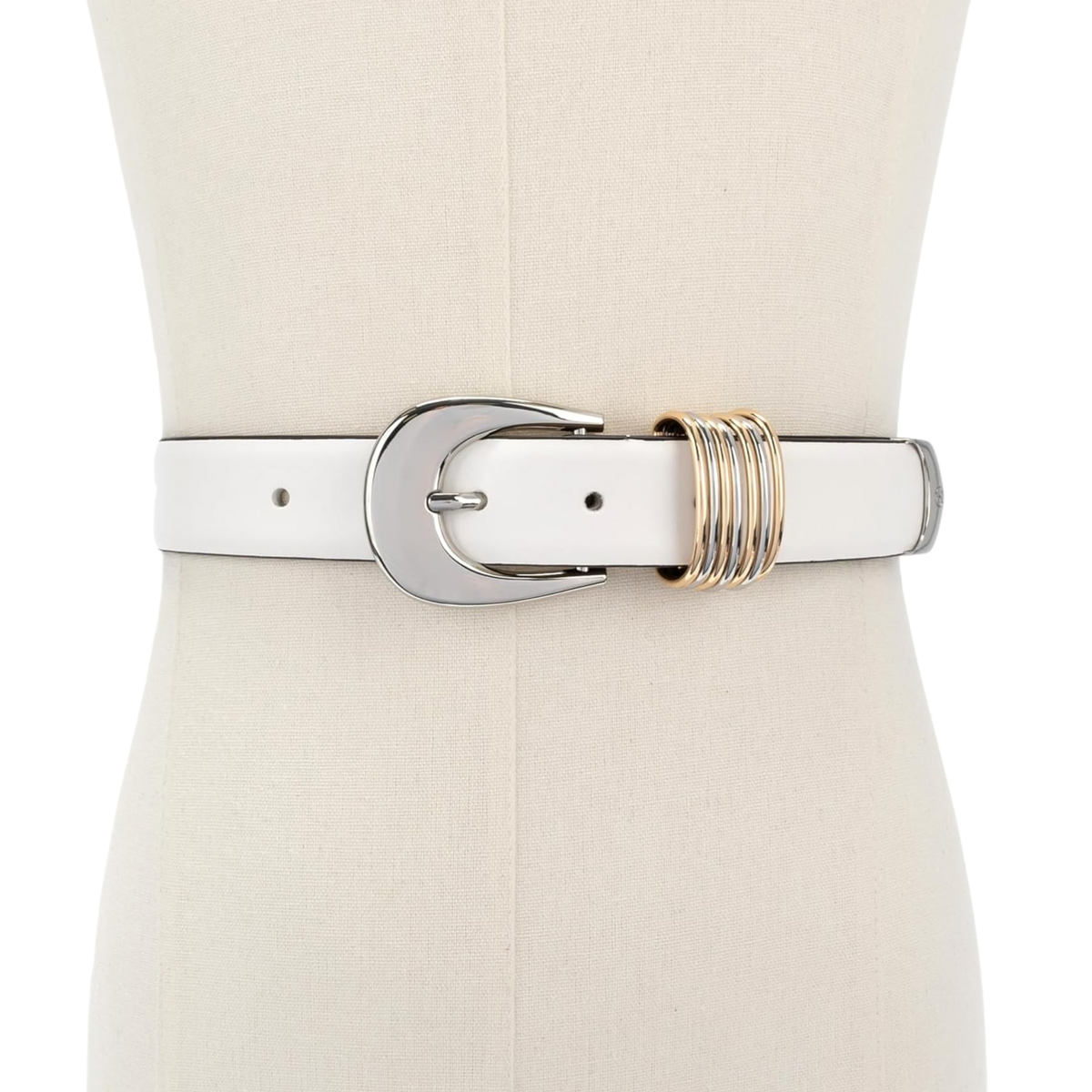 Michael Kors Women 1.2 Inch Belt - Optic White