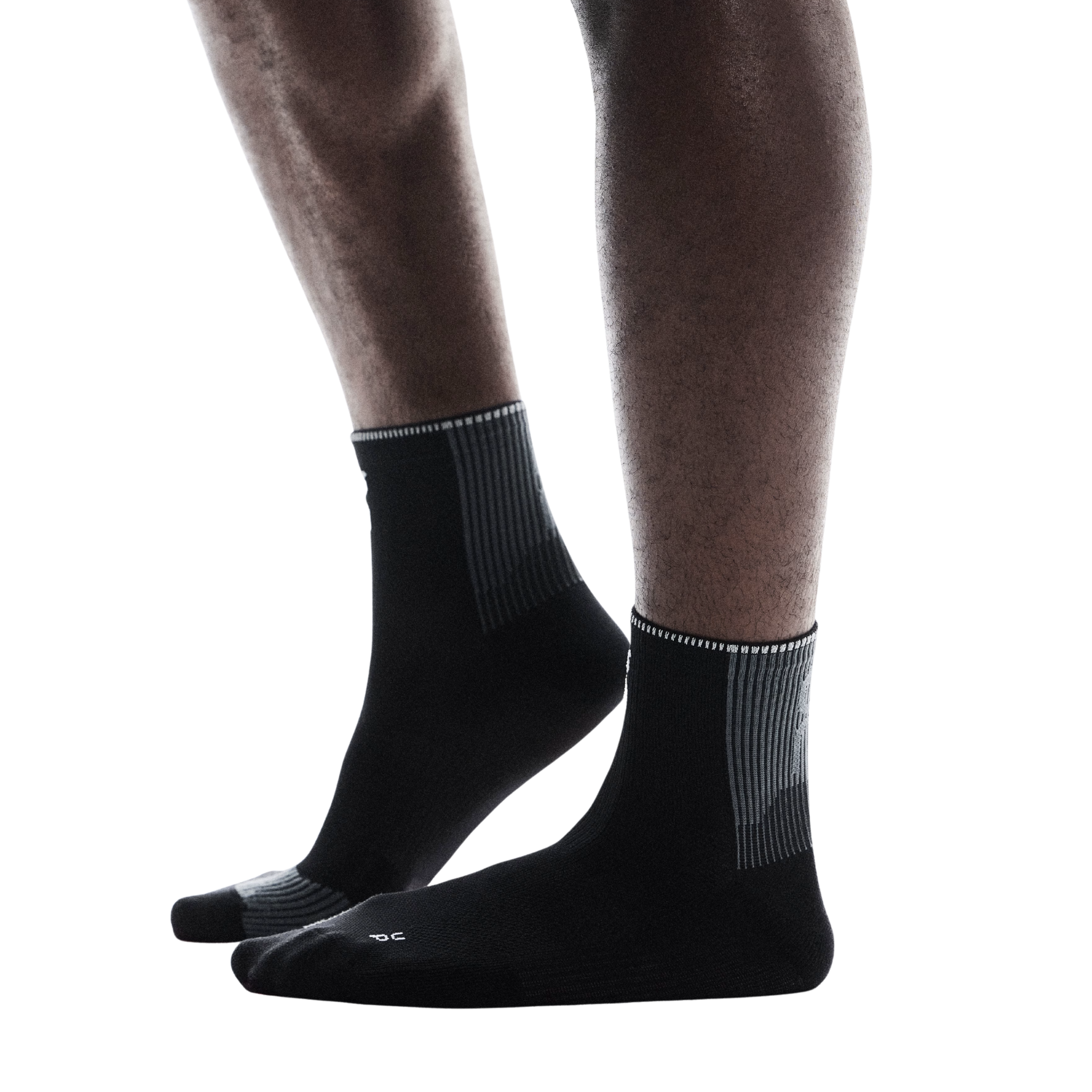 On Performance Run Sock Mid - Black Eclipse