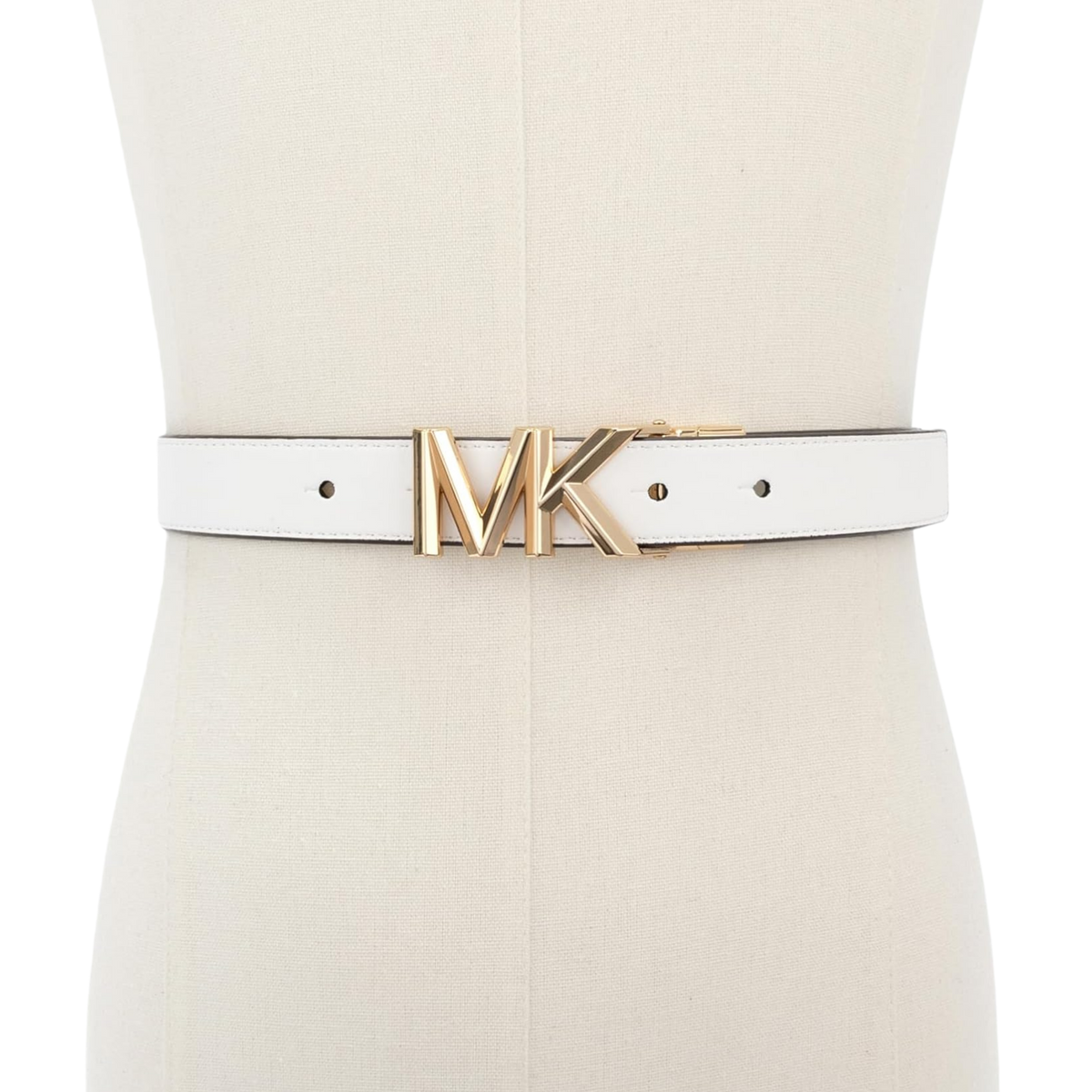 Michael Kors Women 1.1 Inch Logo Reversible Belt - Optic White