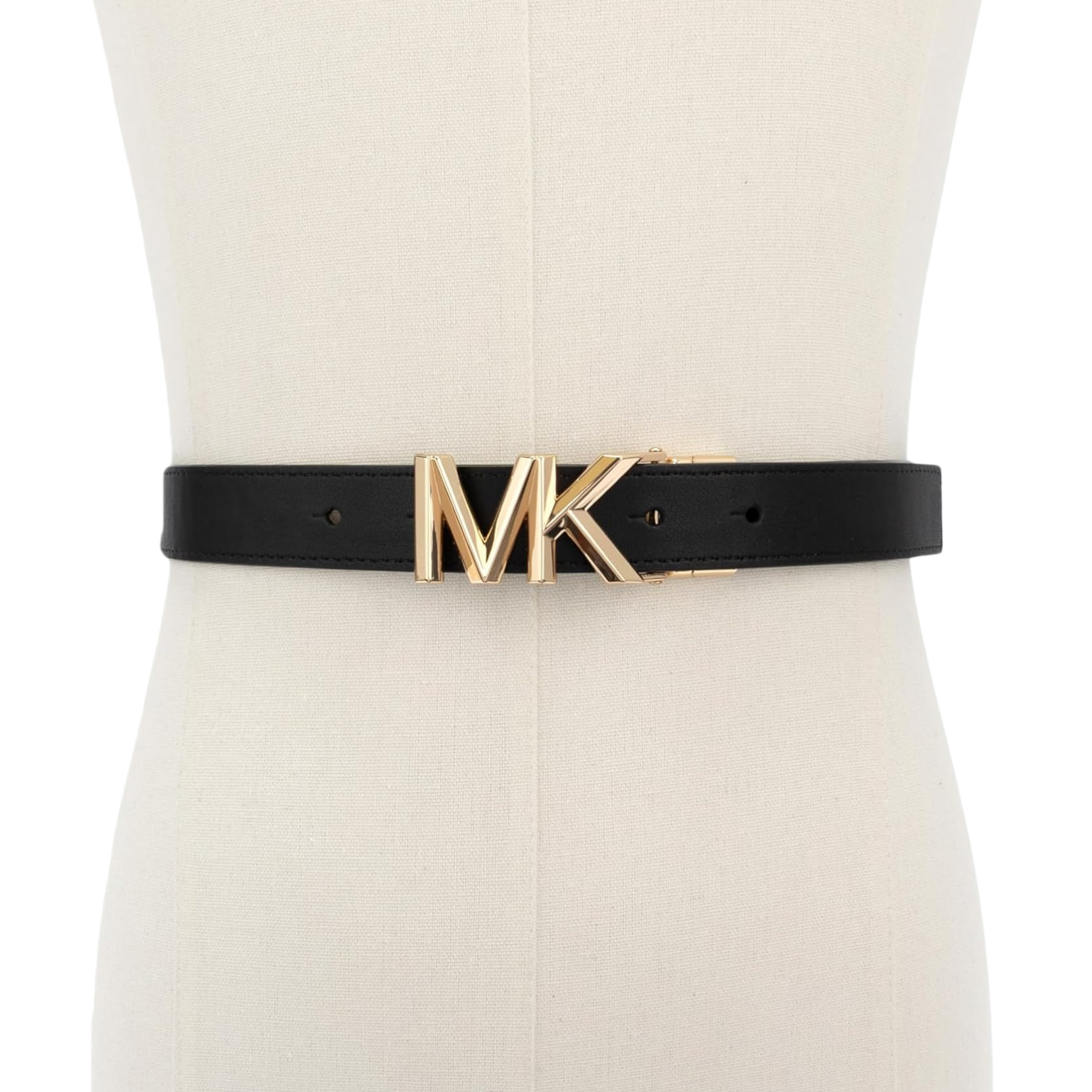 Michael Kors Women 1.1 Inch Logo Reversible Belt - Black