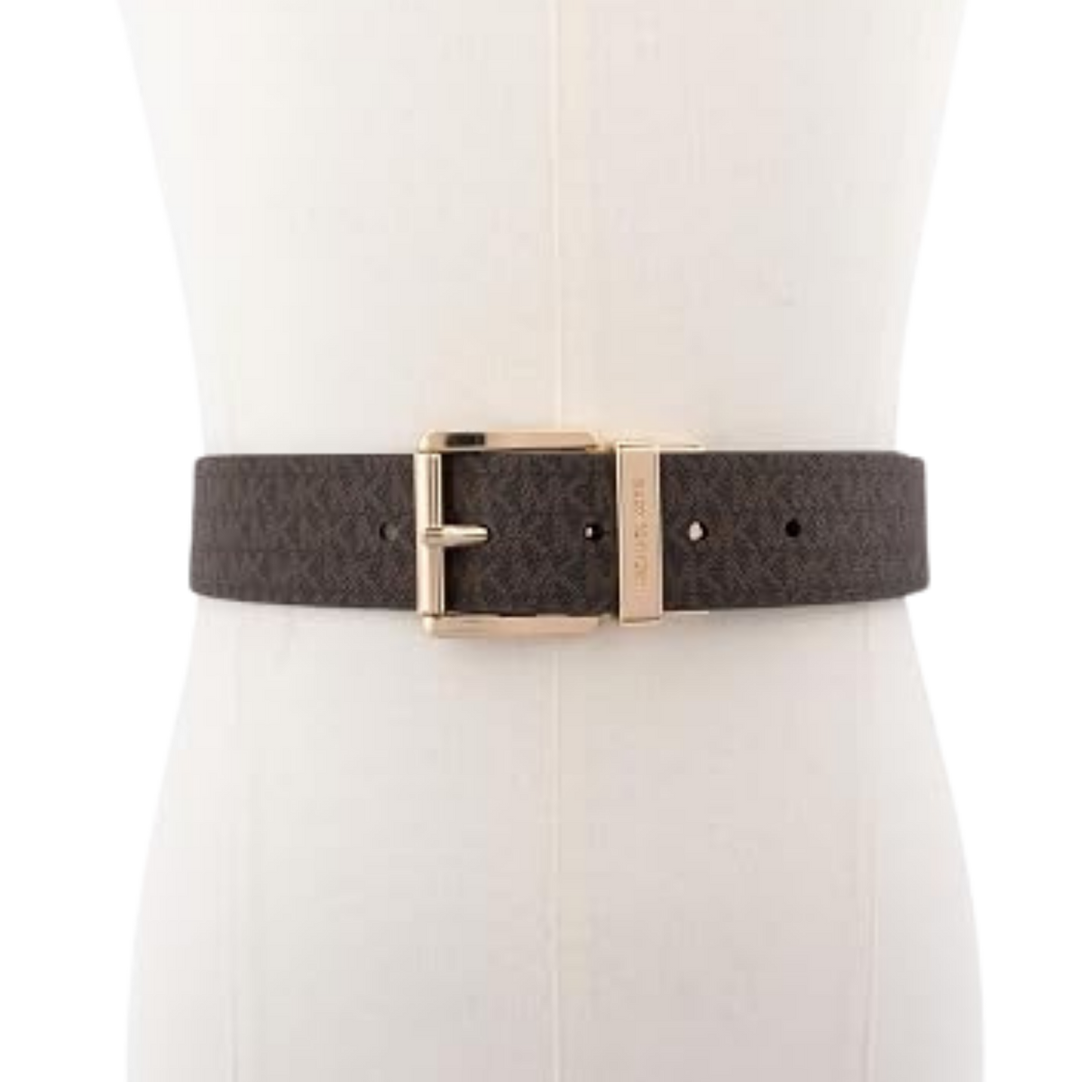 Michael Kors Women 1.5 Inch Leather Reversible Belt - Chocolate Brown