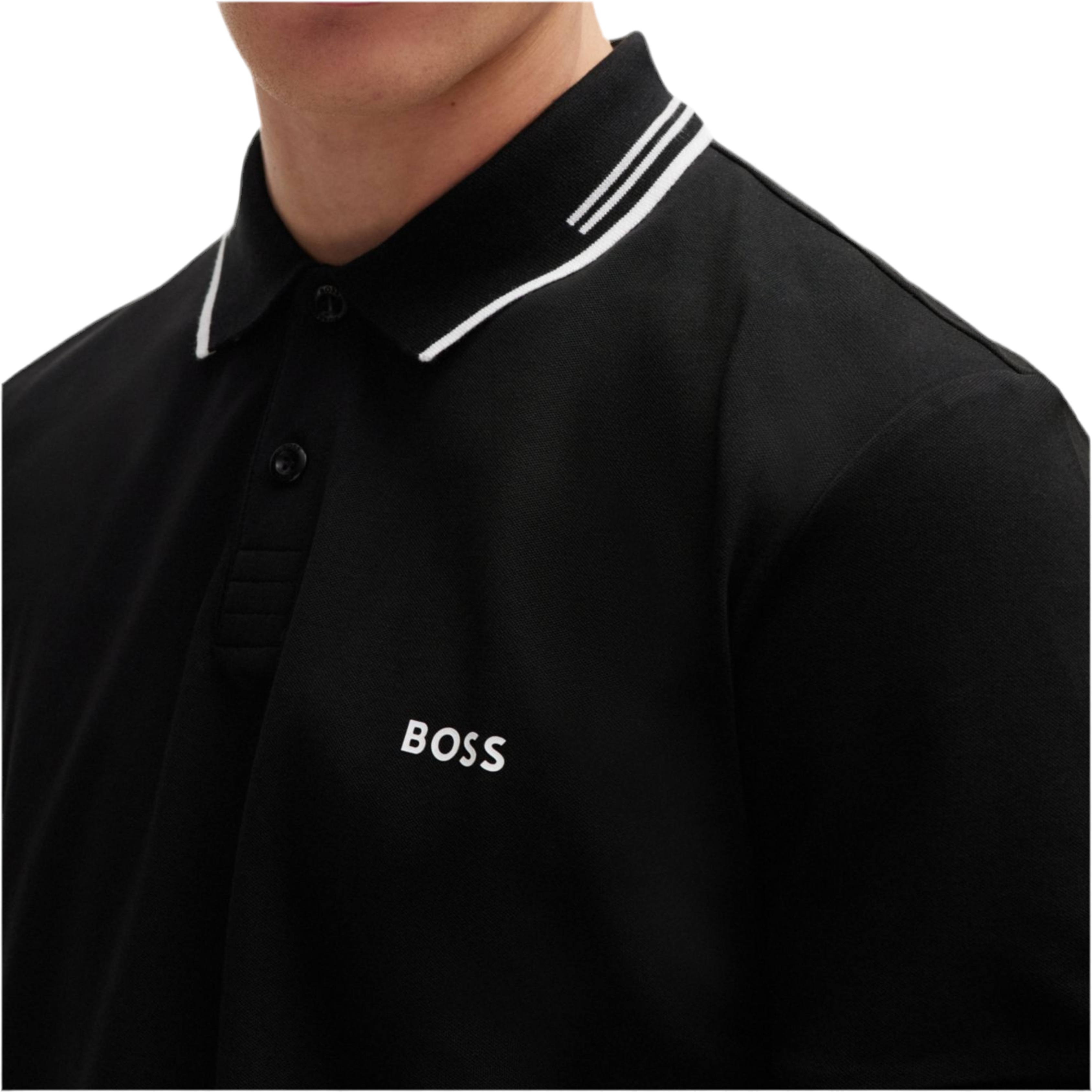 Hugo Boss Men Stretch Cotton Slim Fit Polo Shirt - Black