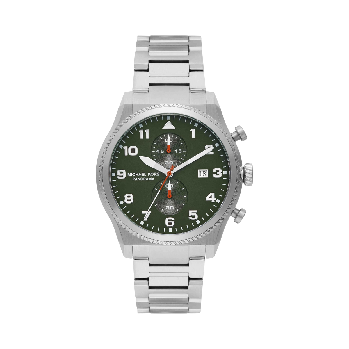Michael Kors Men Panorama Stainless Steel Watch - Silver Bracelet