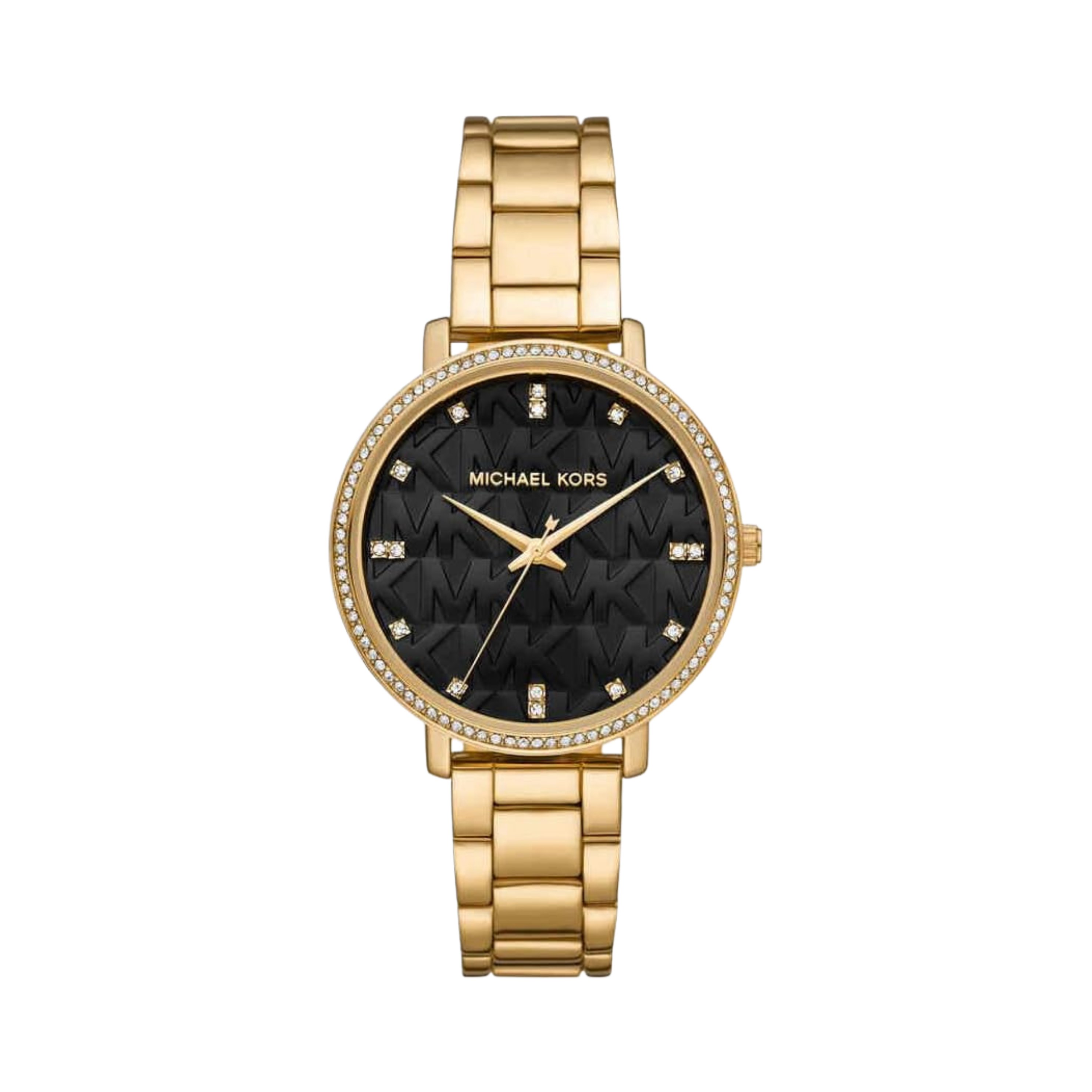 Michael Kors Women Pyper Stainless Steel Watch - Gold Black Logo
