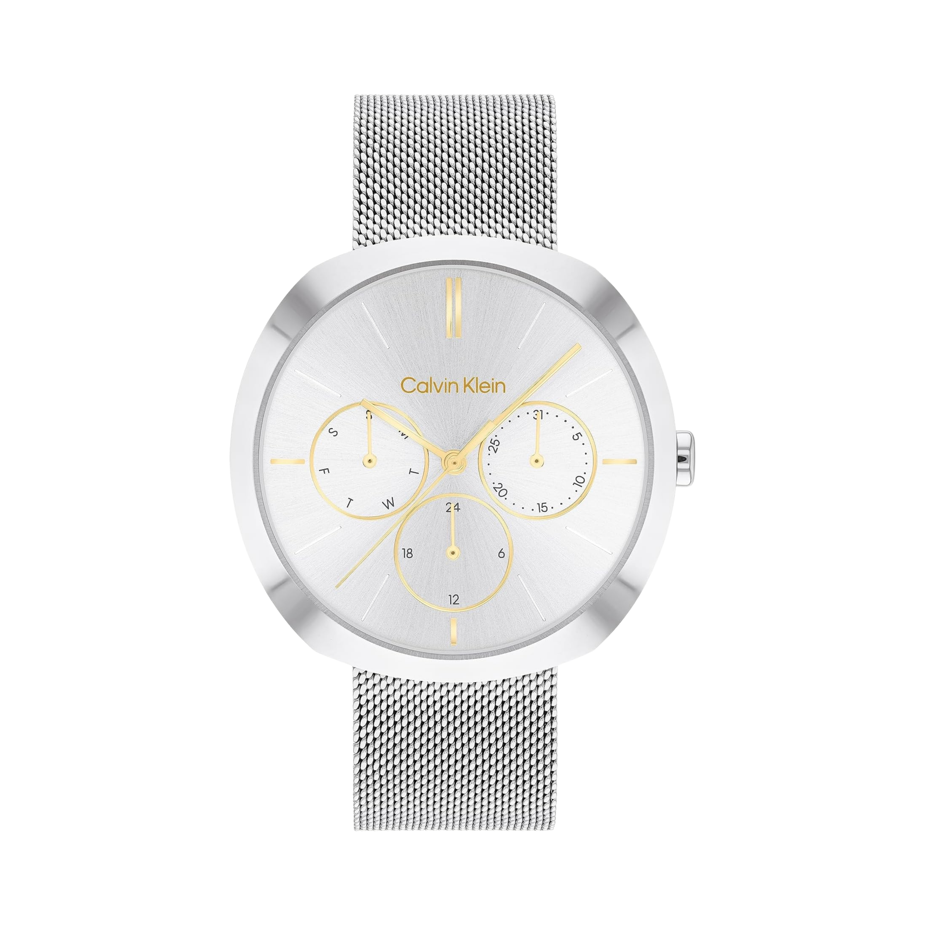 Calvin Klein Women Shape Quartz Multi Function Watch - Silver