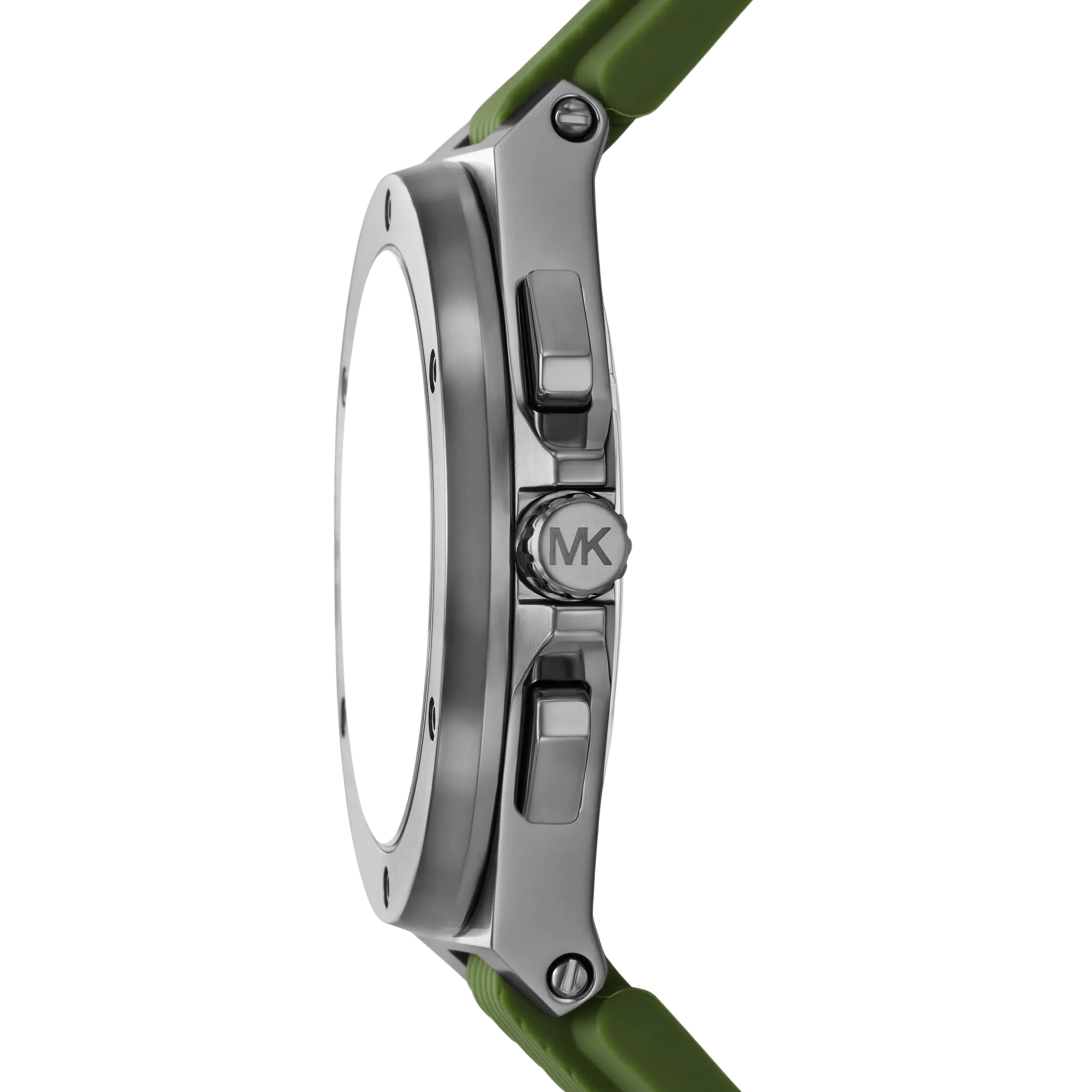 Michael Kors Men Oversized Lennox Gunmetal Tone and Silicone Watch - Gunmetal
