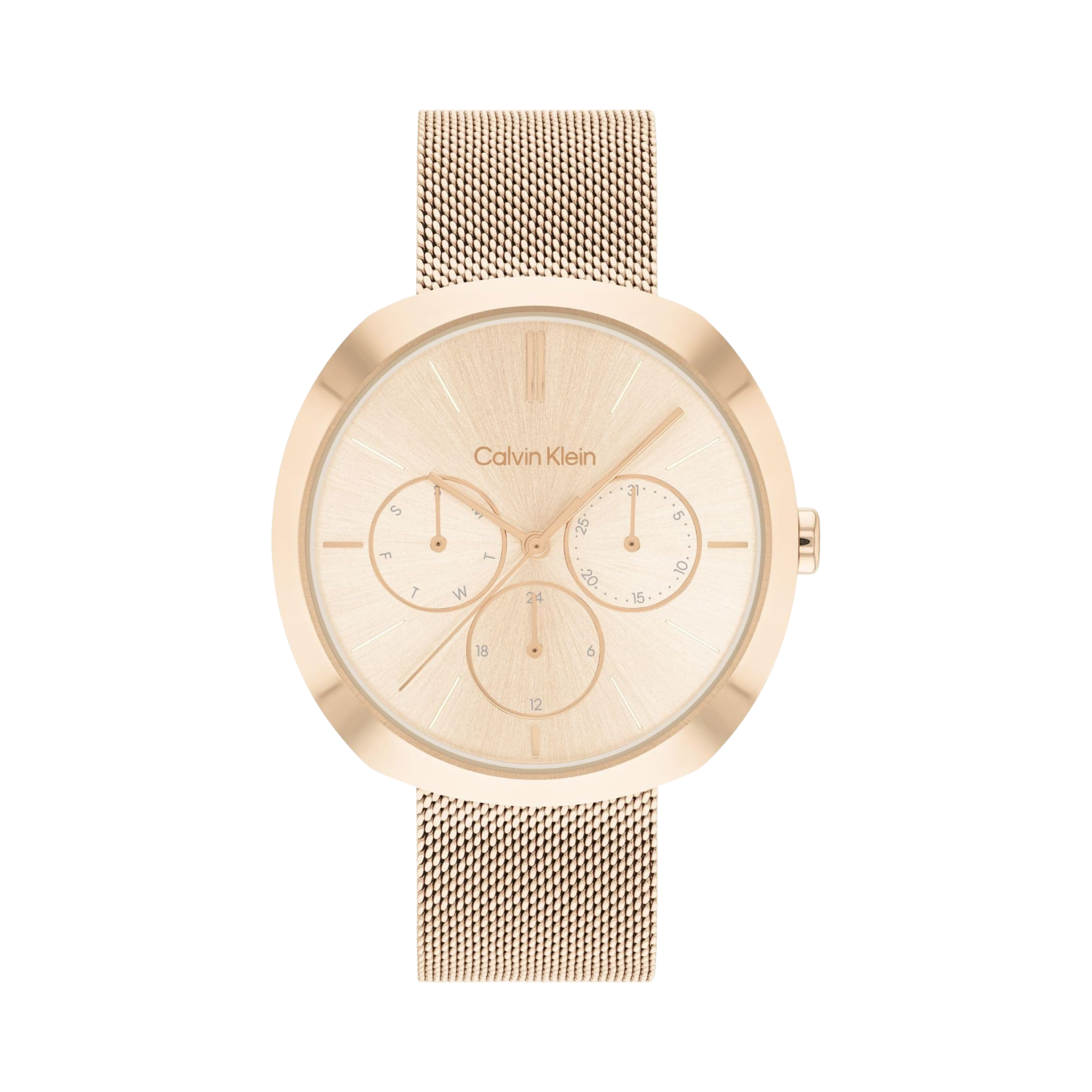 Calvin Klein Women Shape Quartz Multi Function Watch - Carnation Gold