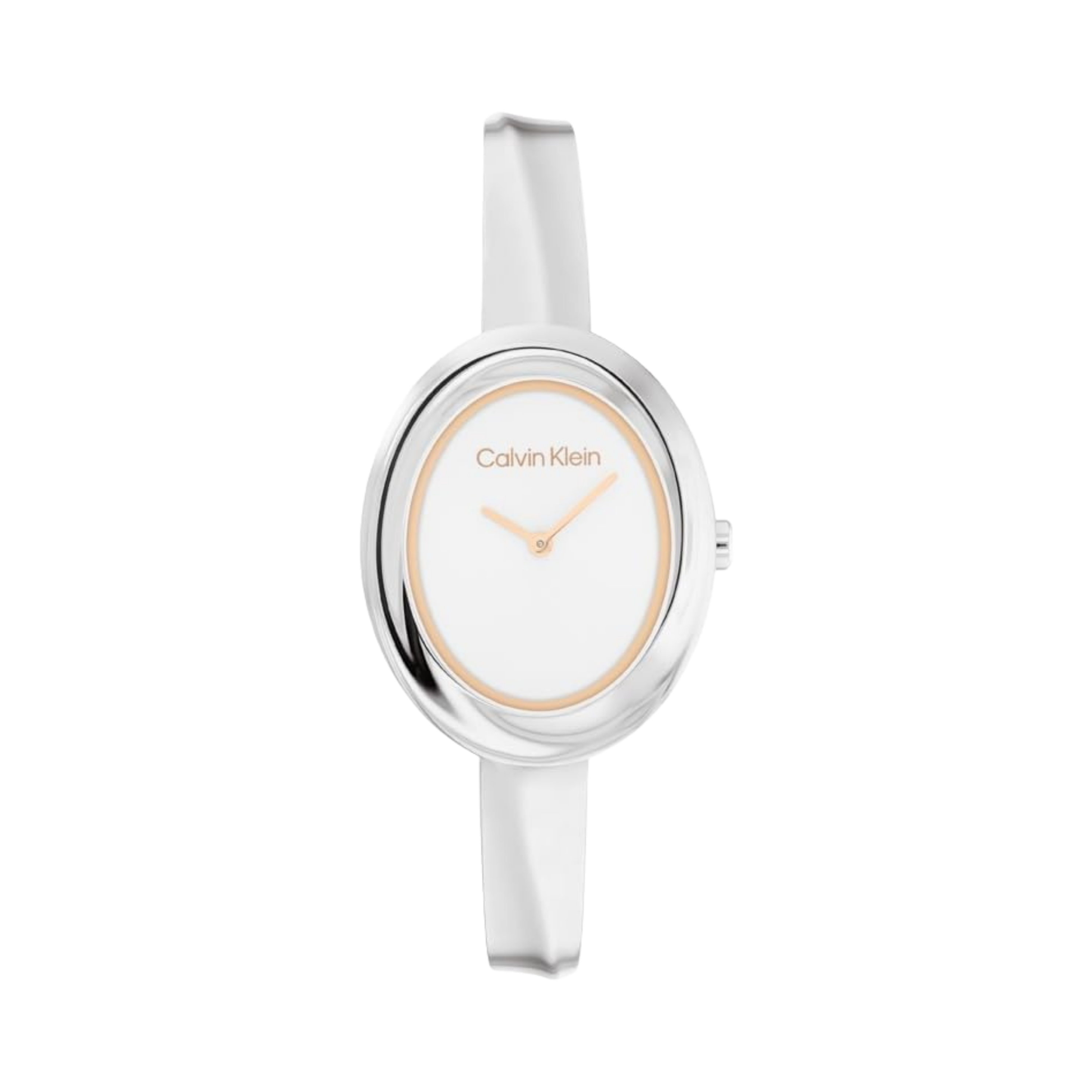 Calvin Klein Women Twisted Bezel 2H Quartz Watch - Silver