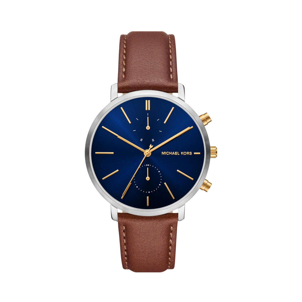 Michael Kors Men Blake Leather Watch - Luggage Brown