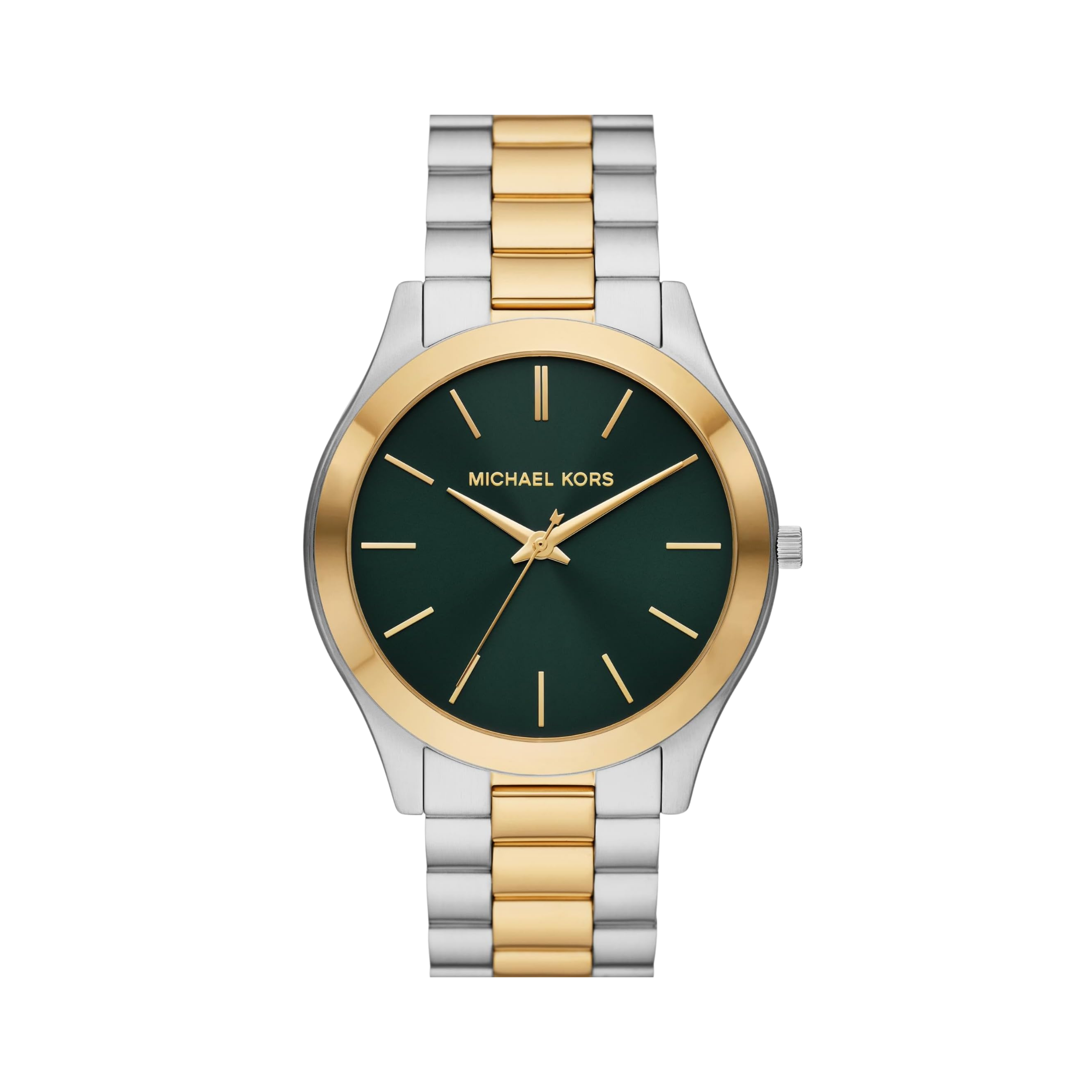 Michael Kors Men Oversized Slim Runway Watch - Two Tone Green