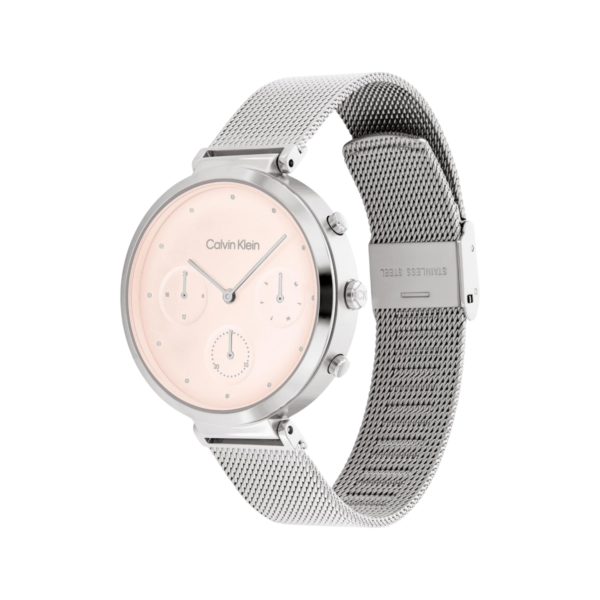 Calvin Klein Women Radiant Minimalistic T Bar Watch - Blush Silver