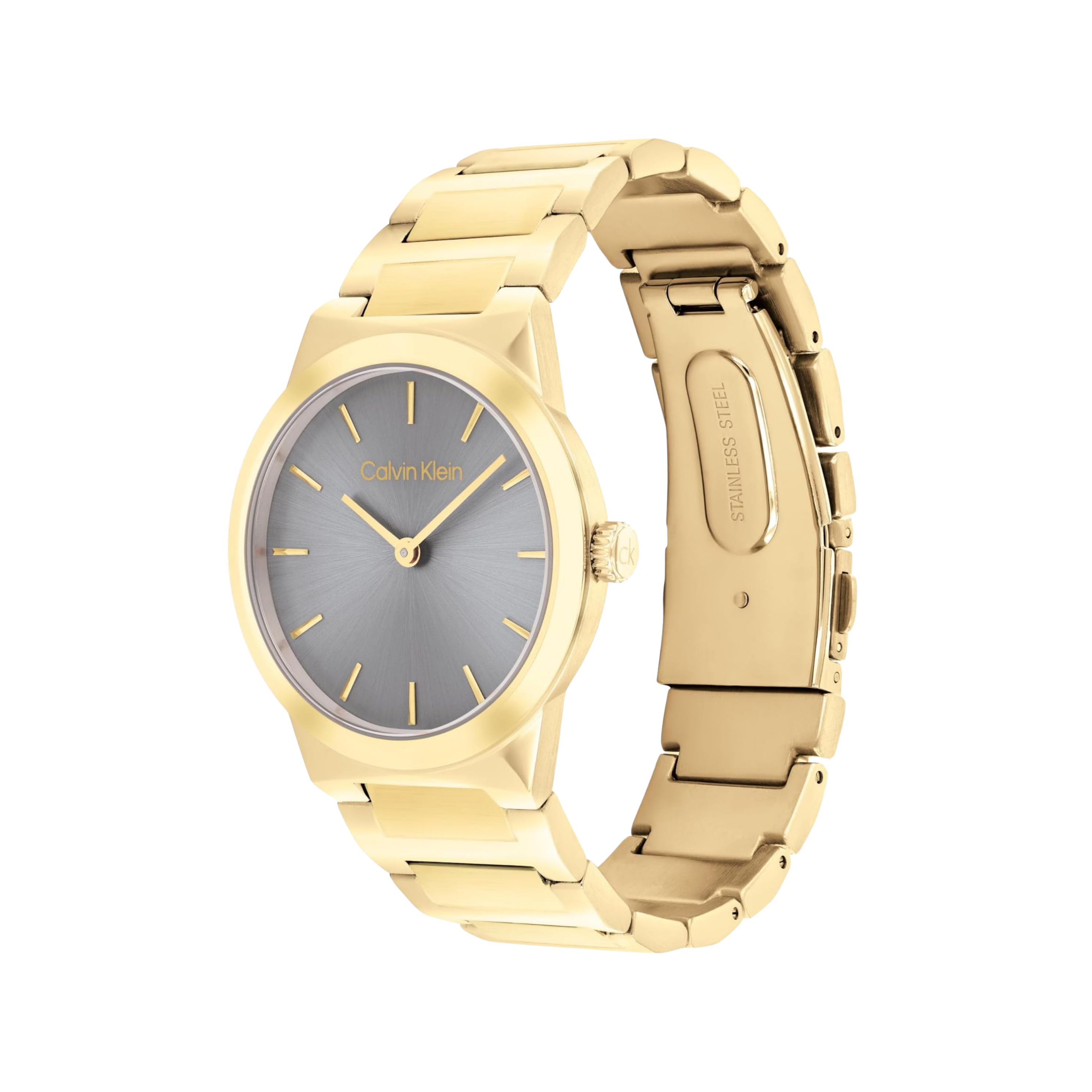Calvin Klein Women Linear Elegance Watch - Gunmetal Gold