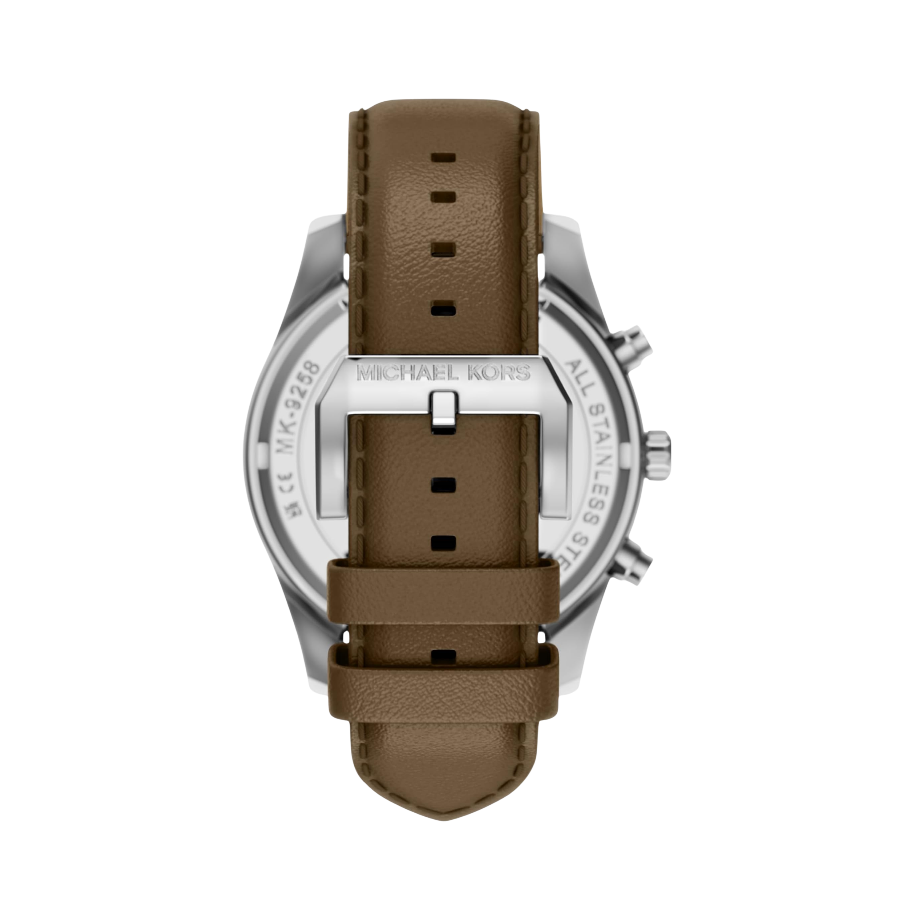 Michael Kors Men Lexington Leather Watch - Silver Brown