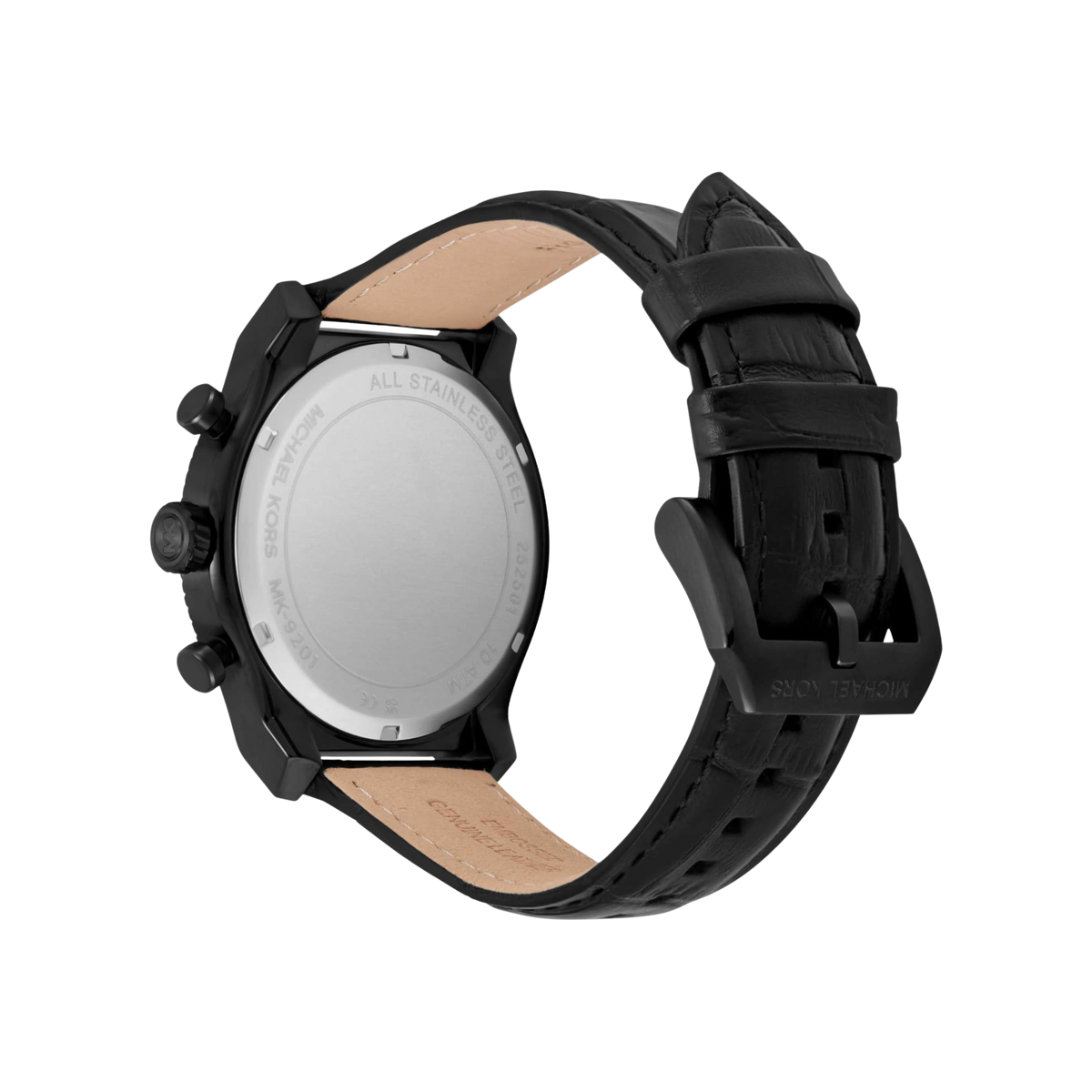 Michael Kors Men Panorama Leather Band Watch - Black Band