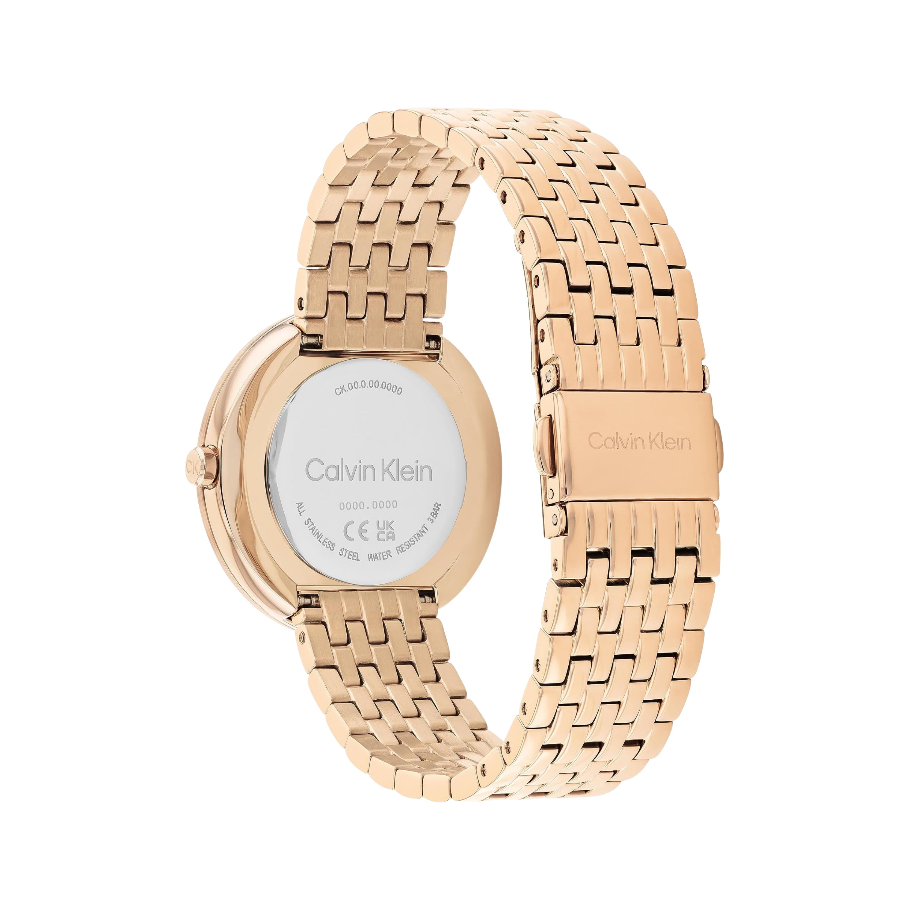 Calvin Klein Women Twisted Bezel Stainless Steel Watch - Mauve