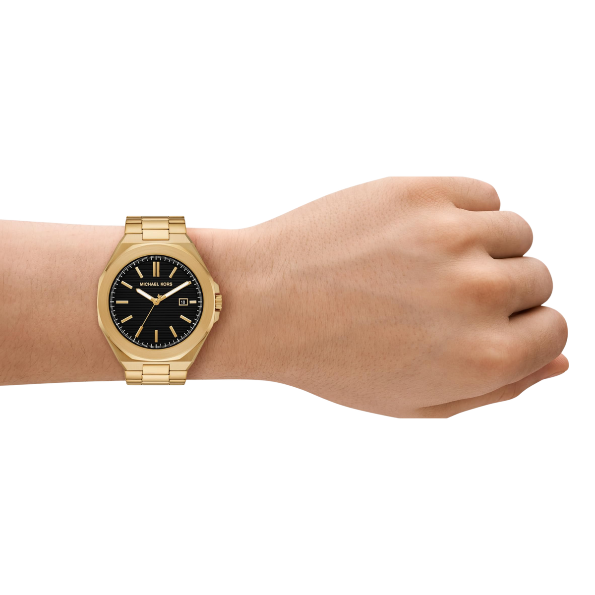 Michael Kors Men Callum Three Hand Date Stainless Steel Watch - Gold
