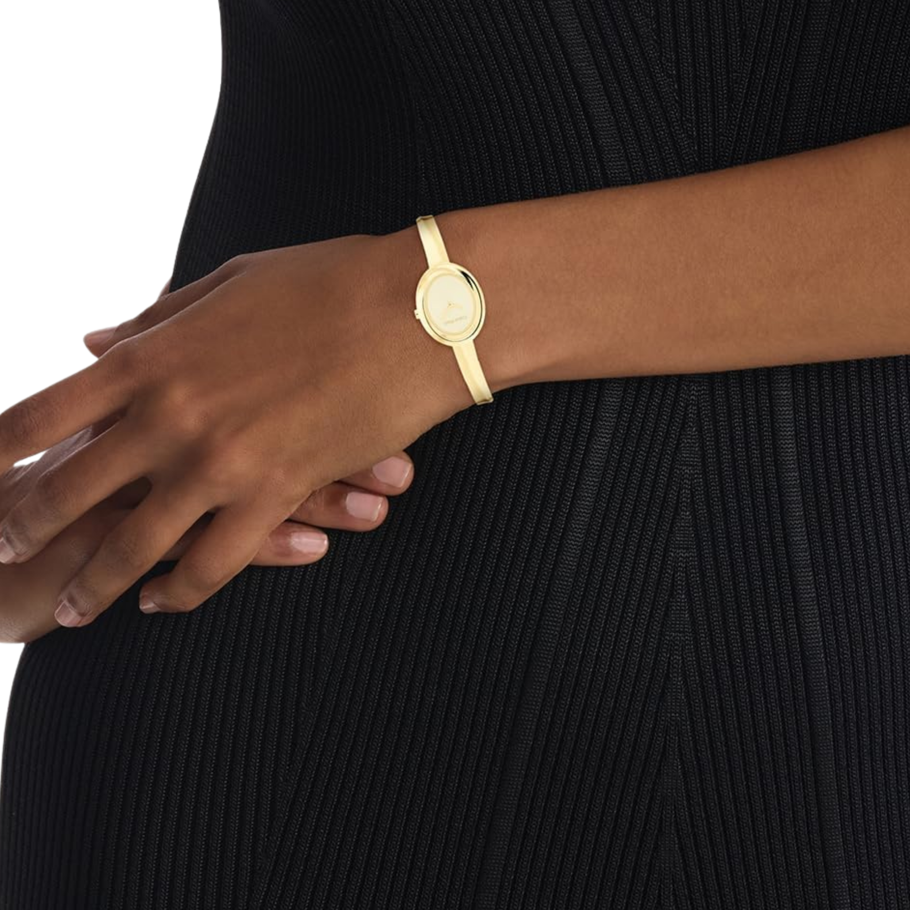 Calvin Klein Women Twisted Bezel 2H Quartz Watch - Gold Plated