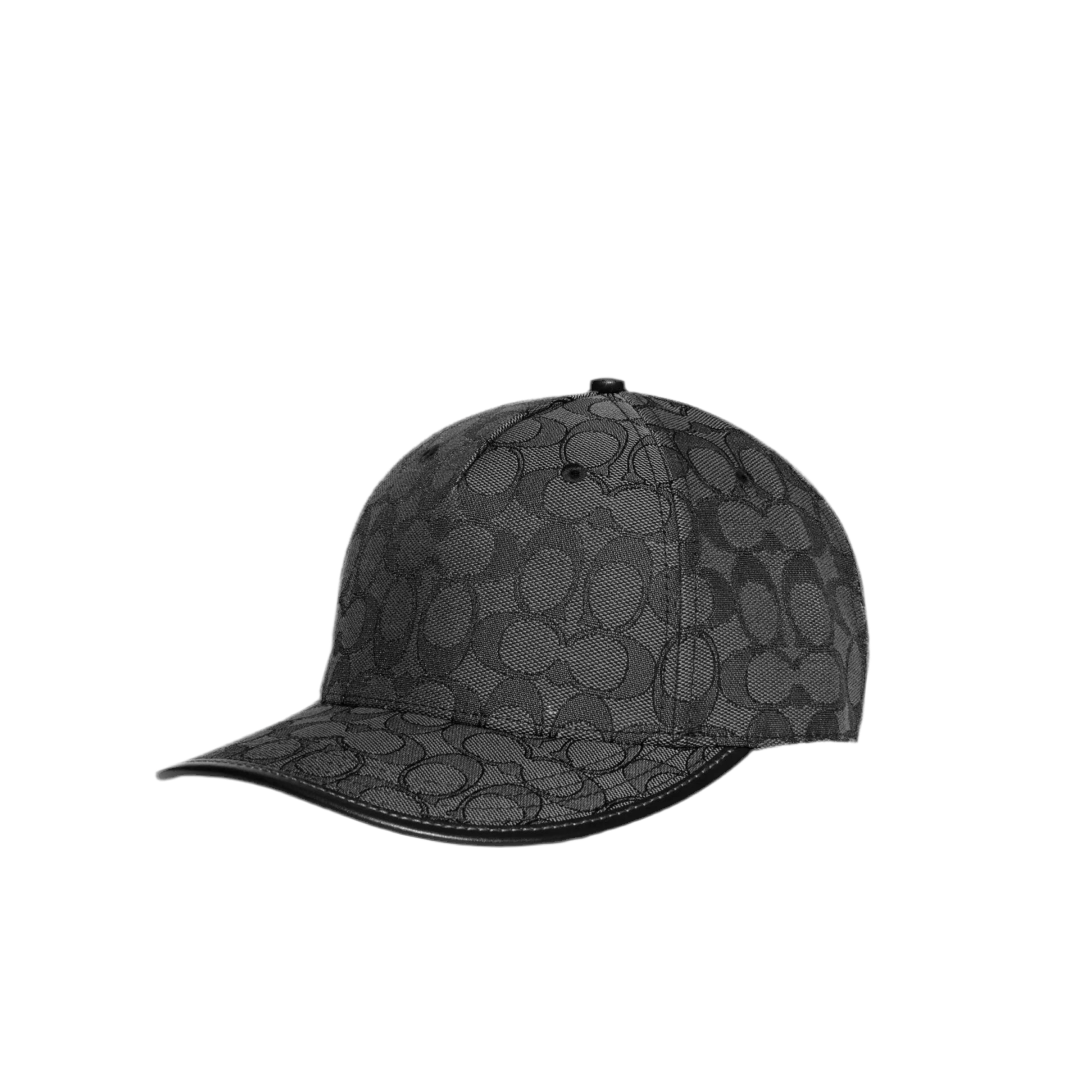 Coach Unisex Signature Jacquard Baseball Cap - Charcoal
