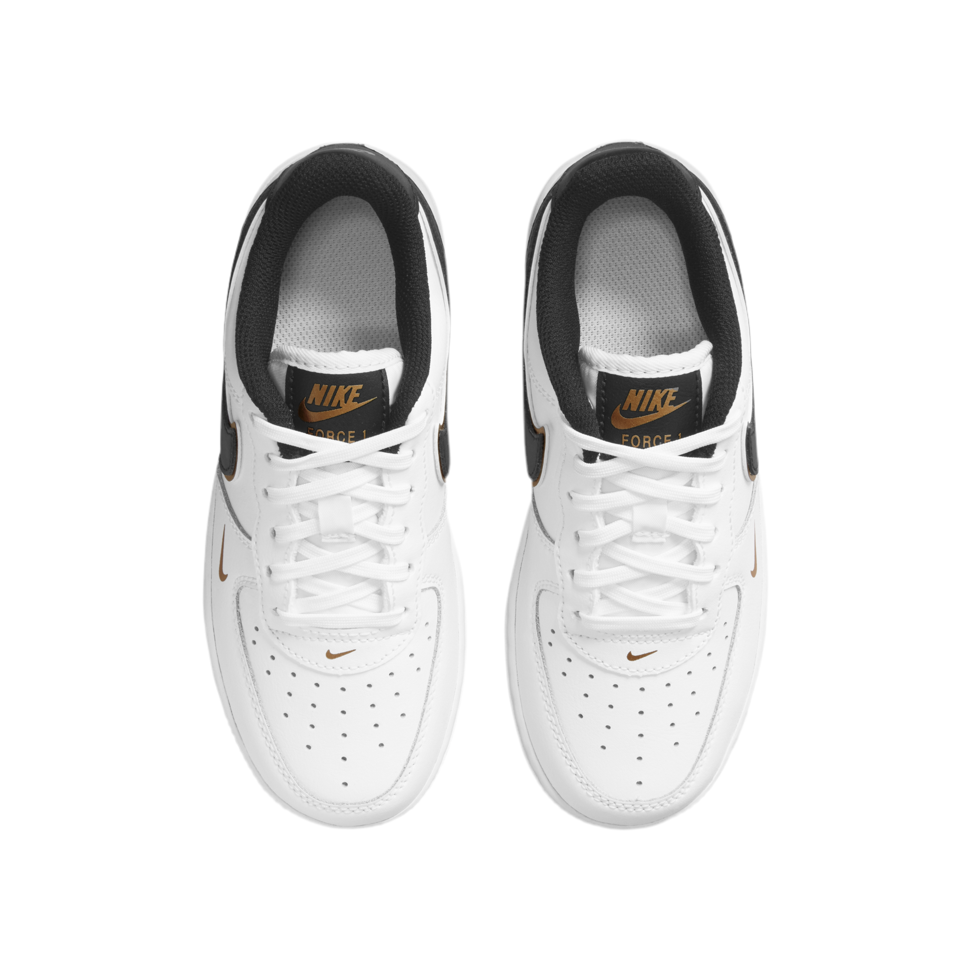 Nike Kids Air Force 1 - White Black Gold