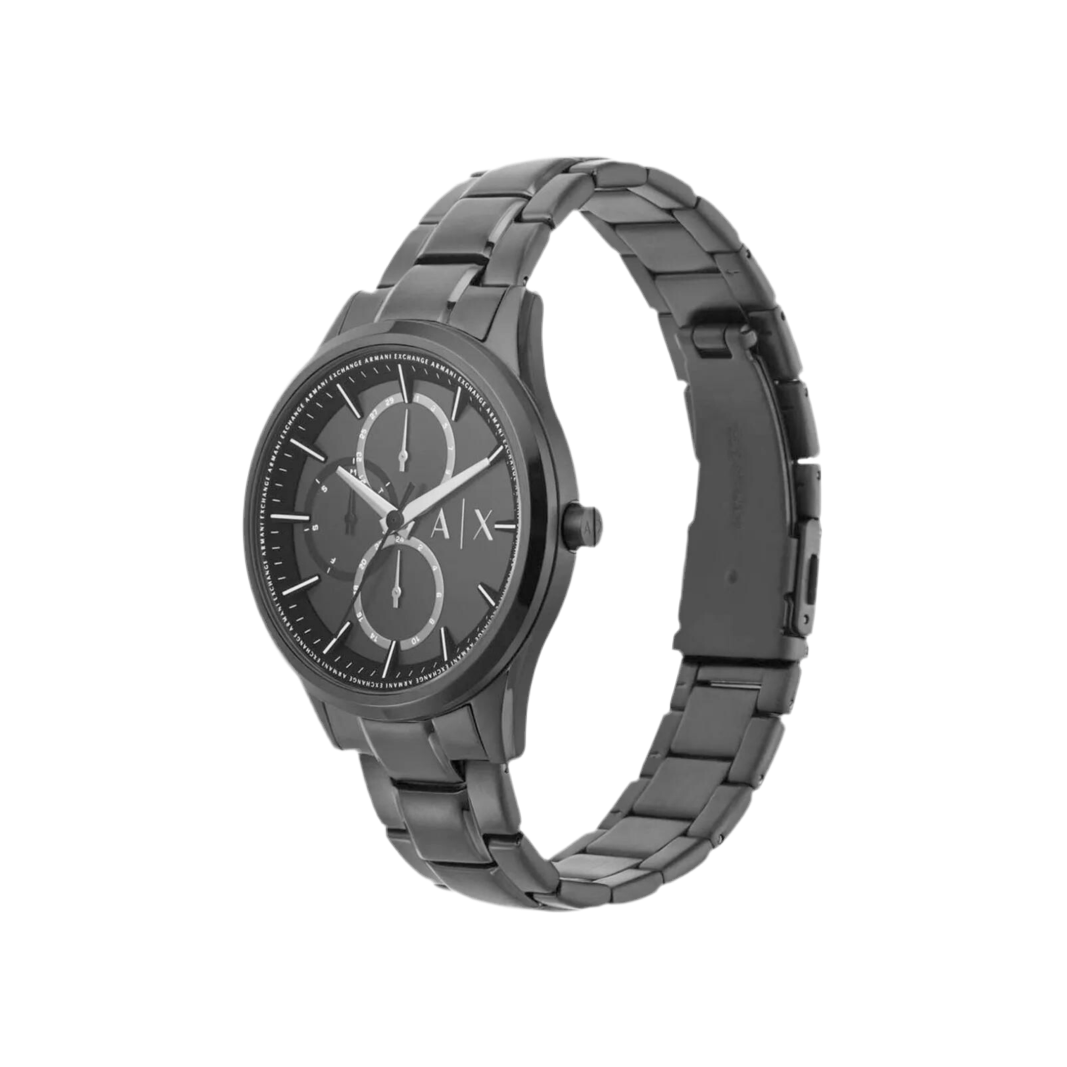 Armani Exchange Men Steel Strap Watch - Black