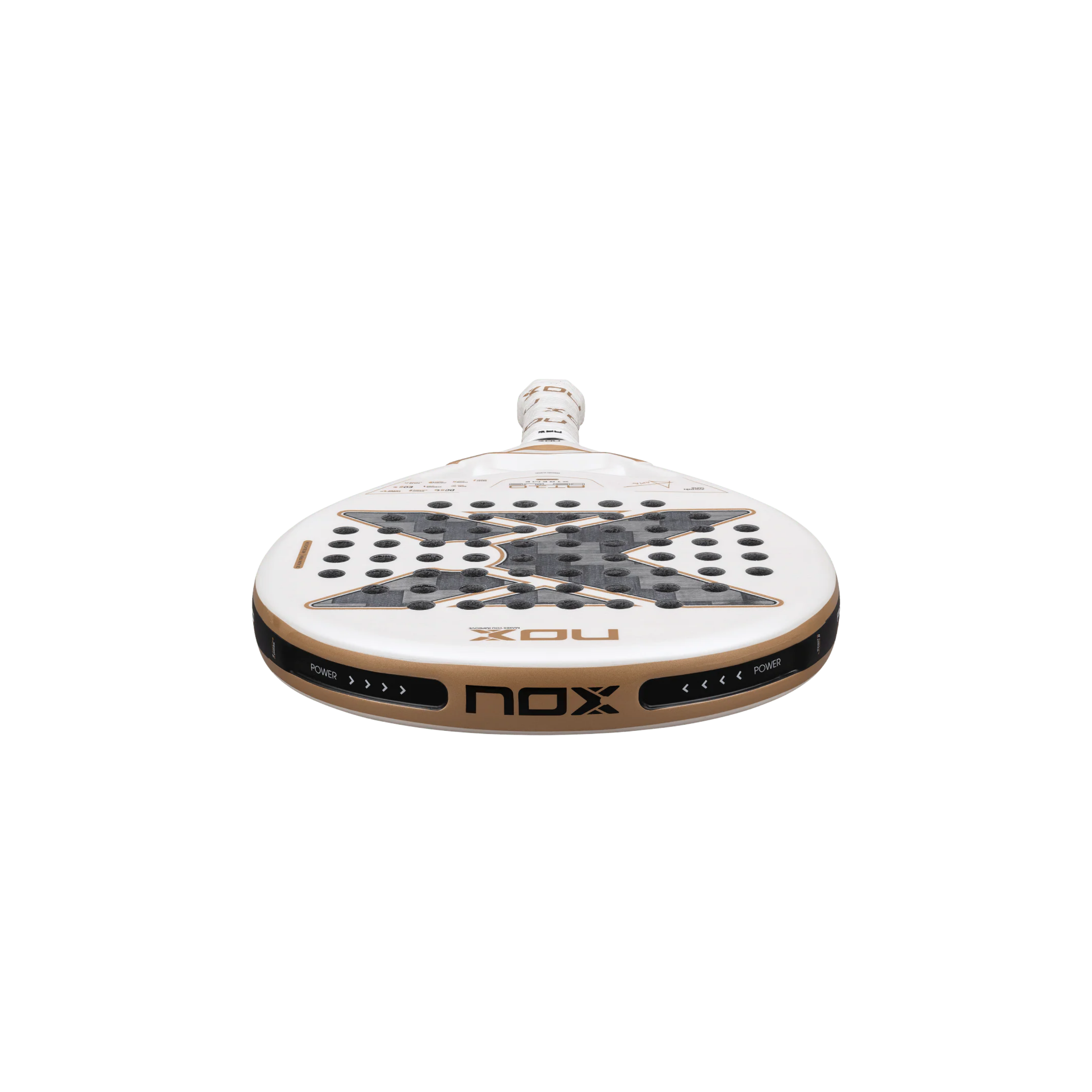 Nox AT10 Luxury Genius 12K Alum Xtrem 2026 Padel Racket - White Gold