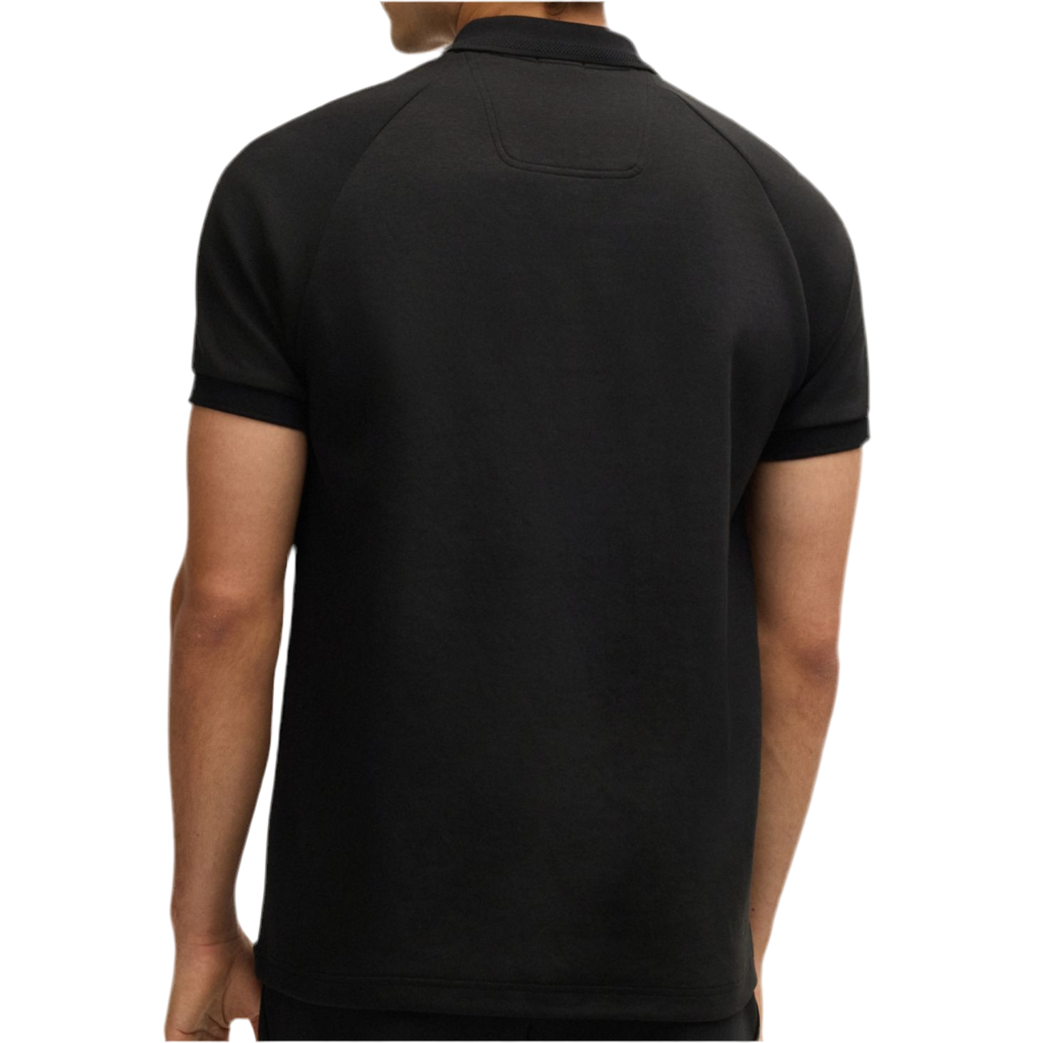 Hugo Boss Men Polo Shirt In Drop Needle - Black