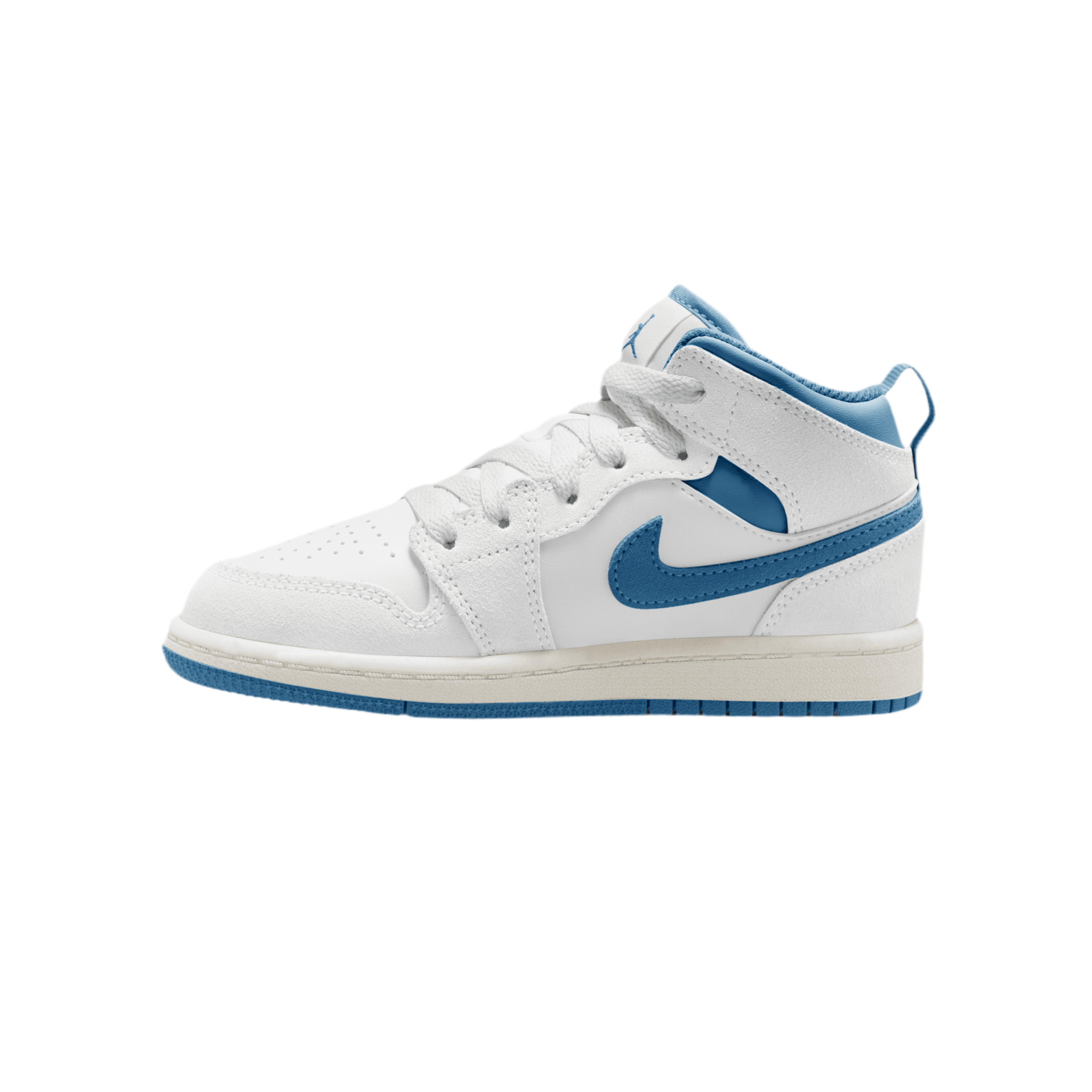 Nike Kids Jordan AJ 1 Mid - White Industrial Blue