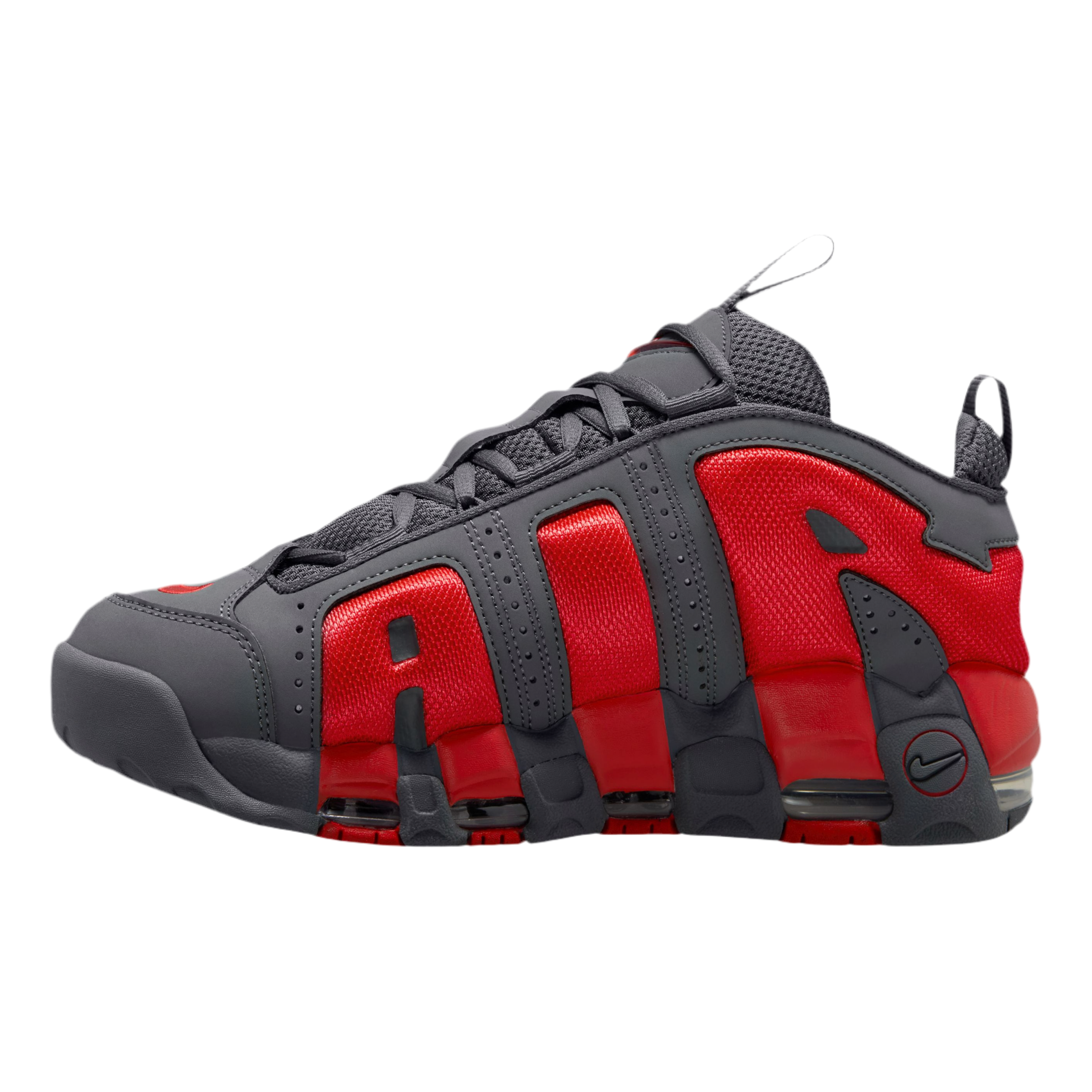 Nike Men's Air More Uptempo Low - Dark Grey Red