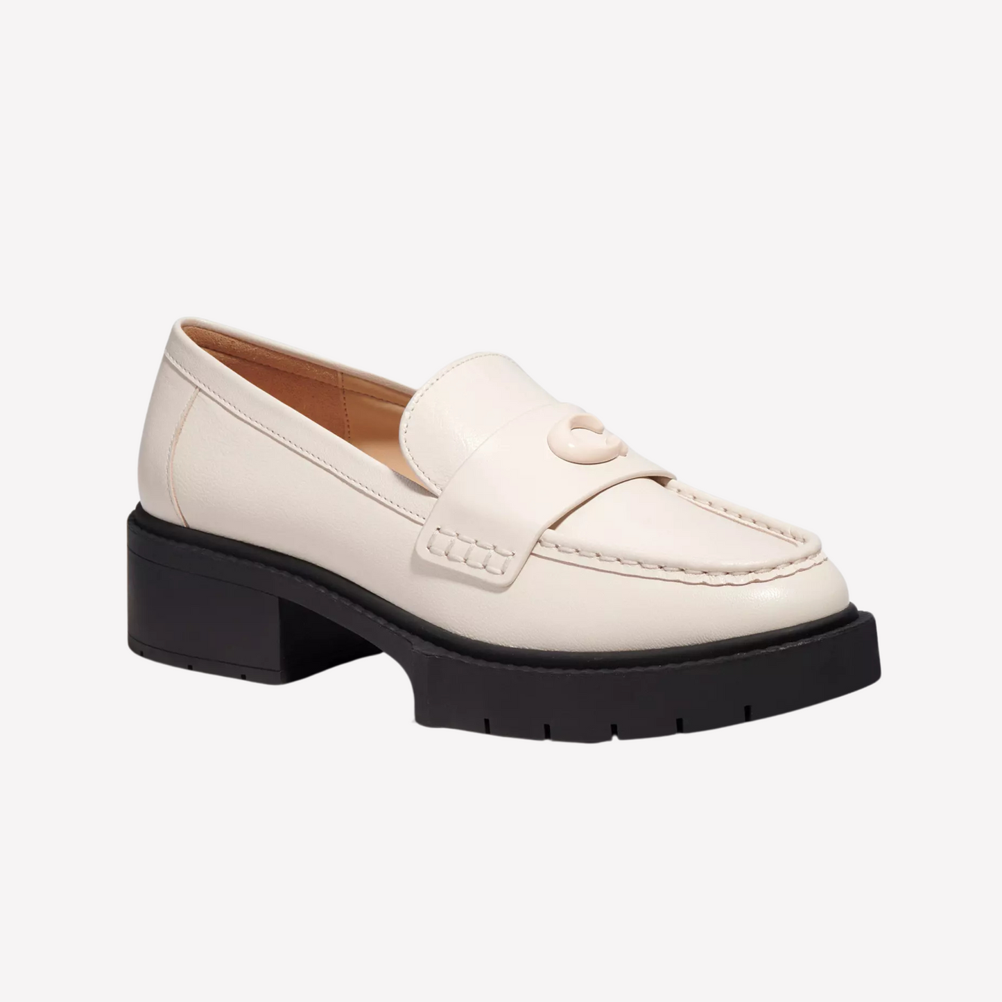 COACH Women's Leah Loafer - Leather Chalk