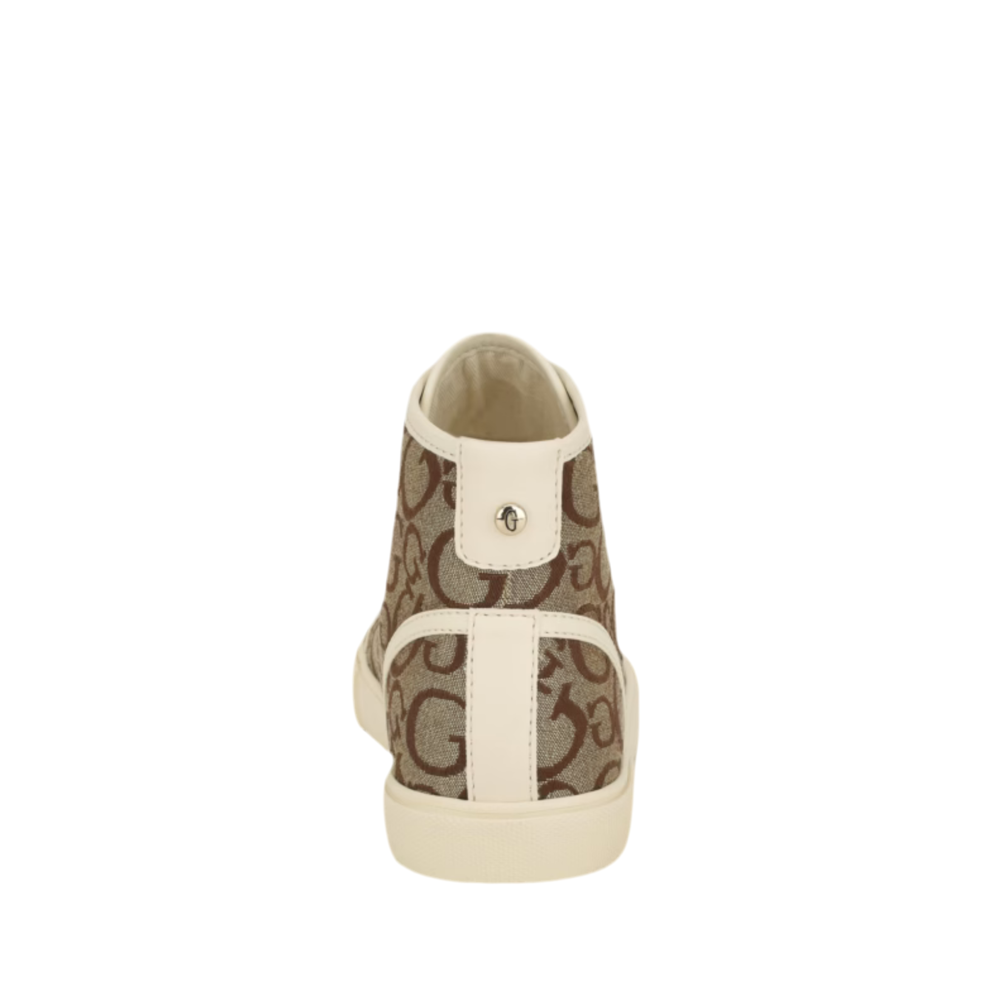 Guess Unisex Masons Canvas High-Top Sneakers - Brown