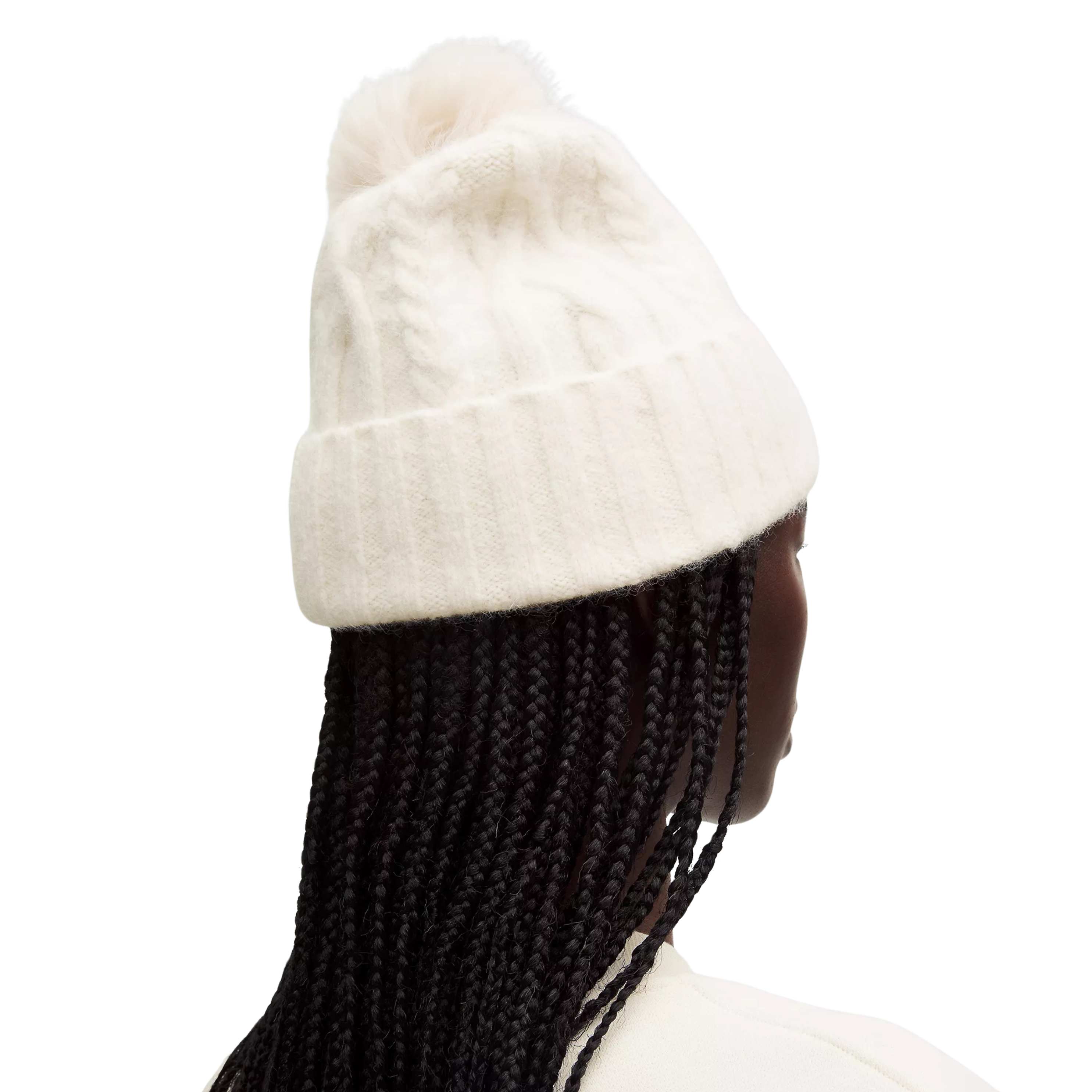 Lululemon Alpaca Wool-Blend Cable-Knit Pom Beanie - Light Ivory
