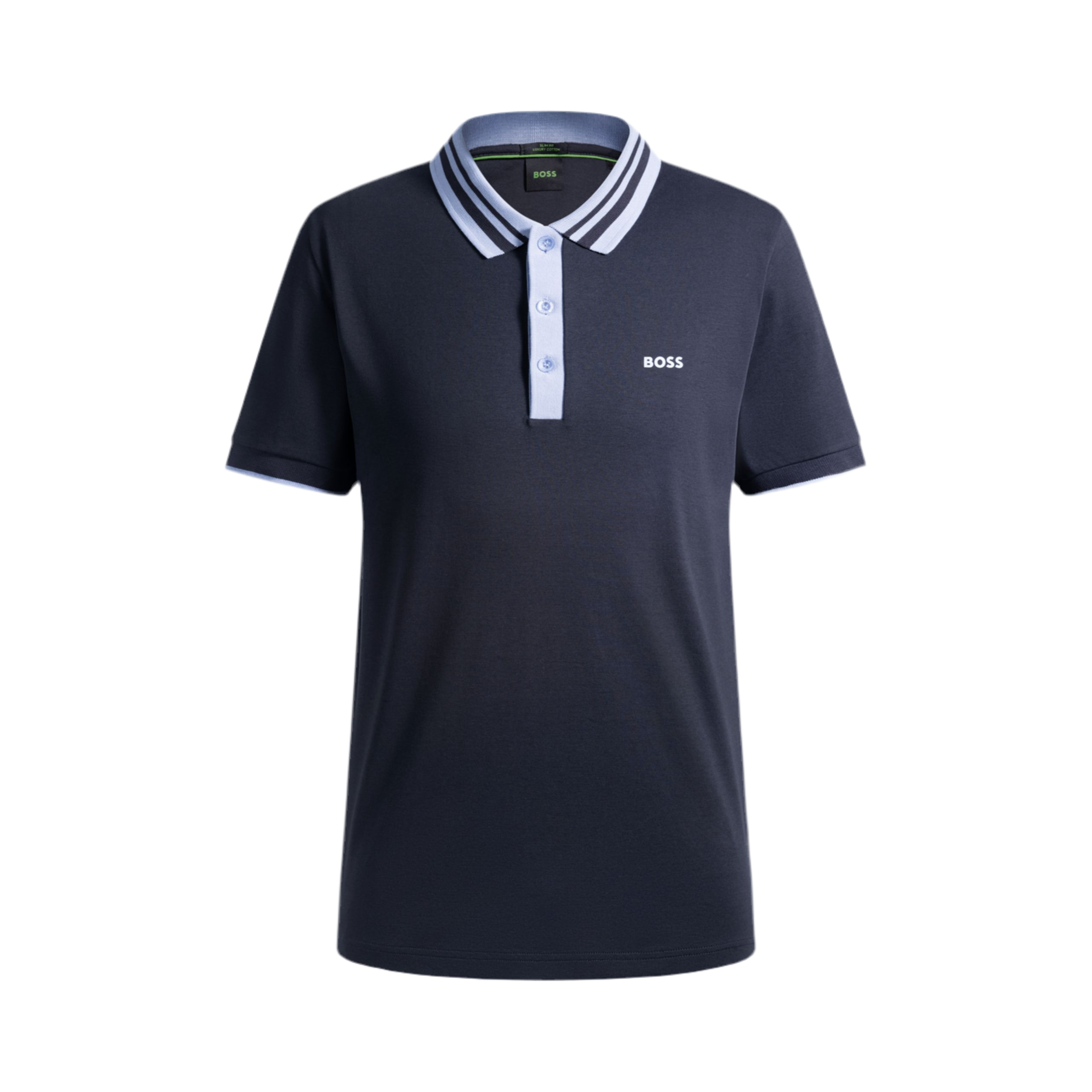 Hugo Boss Men Interlock Cotton Polo Shirt - Dark Blue