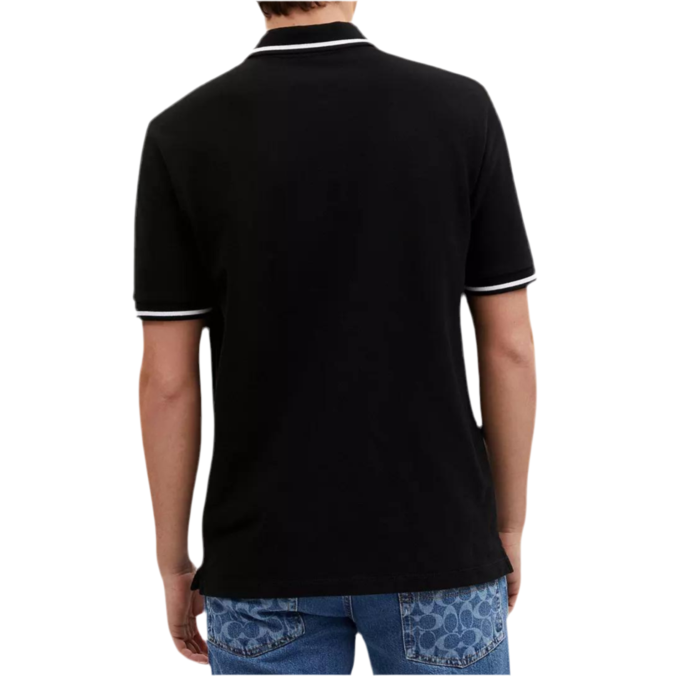 COACH Men Signature Polo - Black