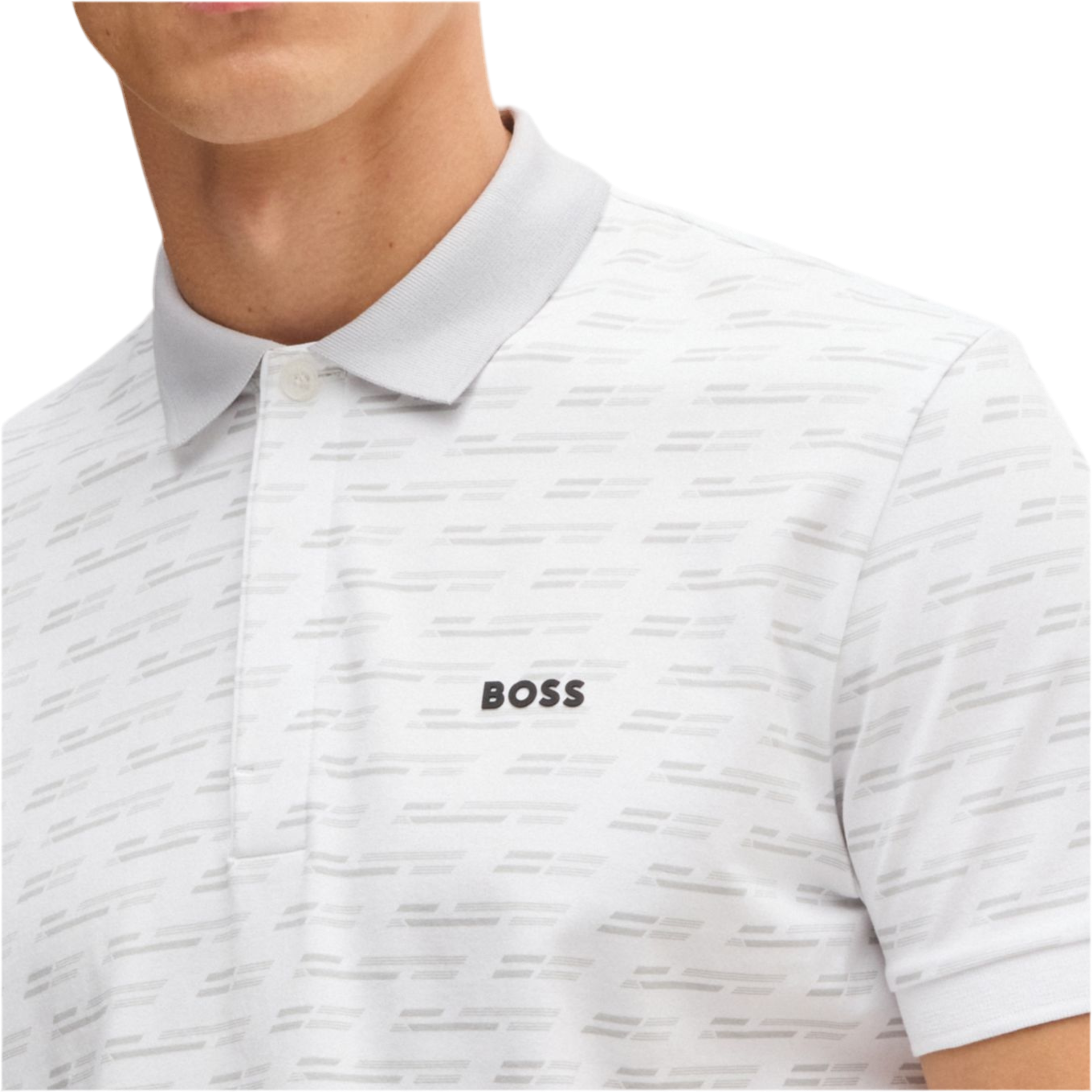 Hugo Boss Men Paddy Polo Shirt Printed - White