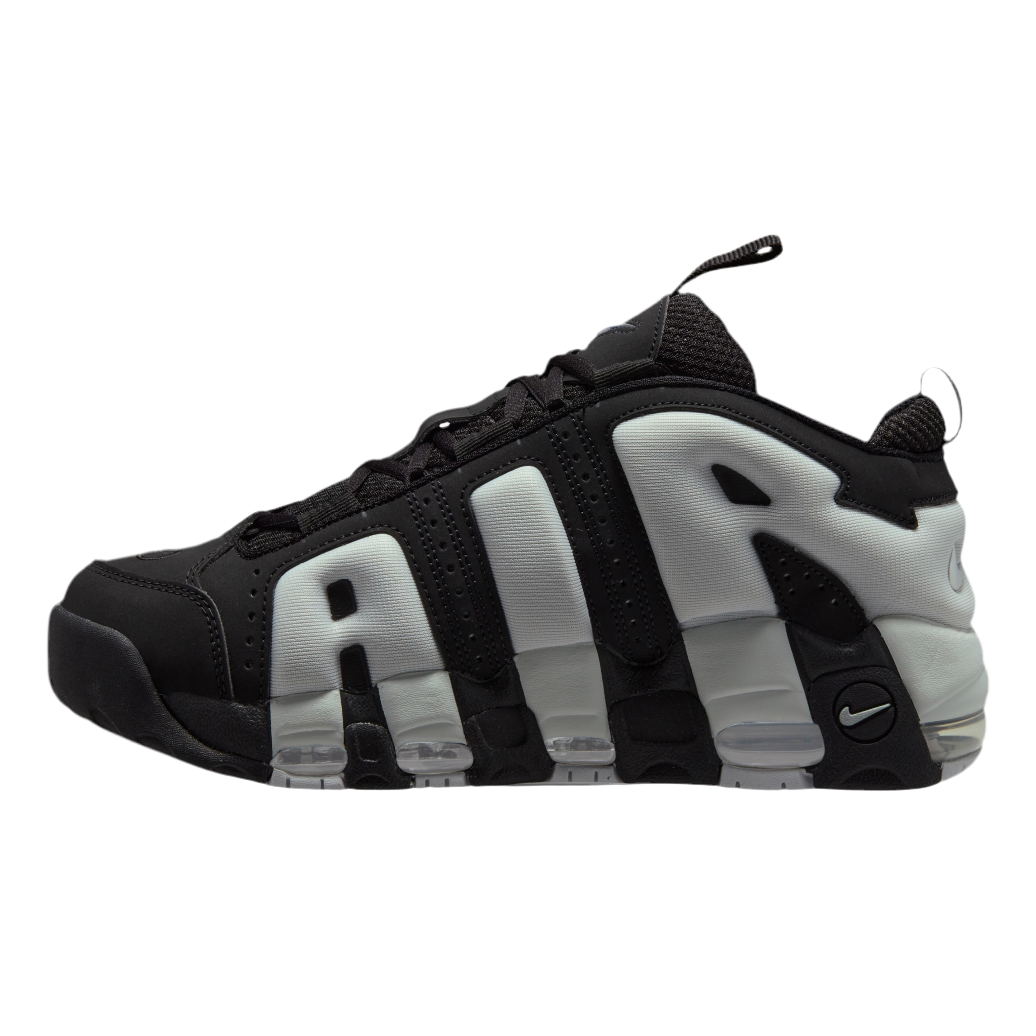 Nike Men's Air More Uptempo Low - Black Metallic Silver