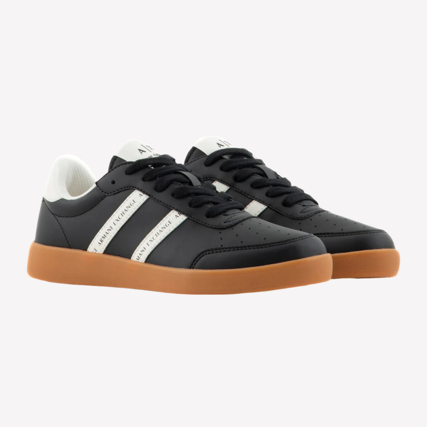 Armani Exchange Women's Composition Lace-up Sneaker - Black