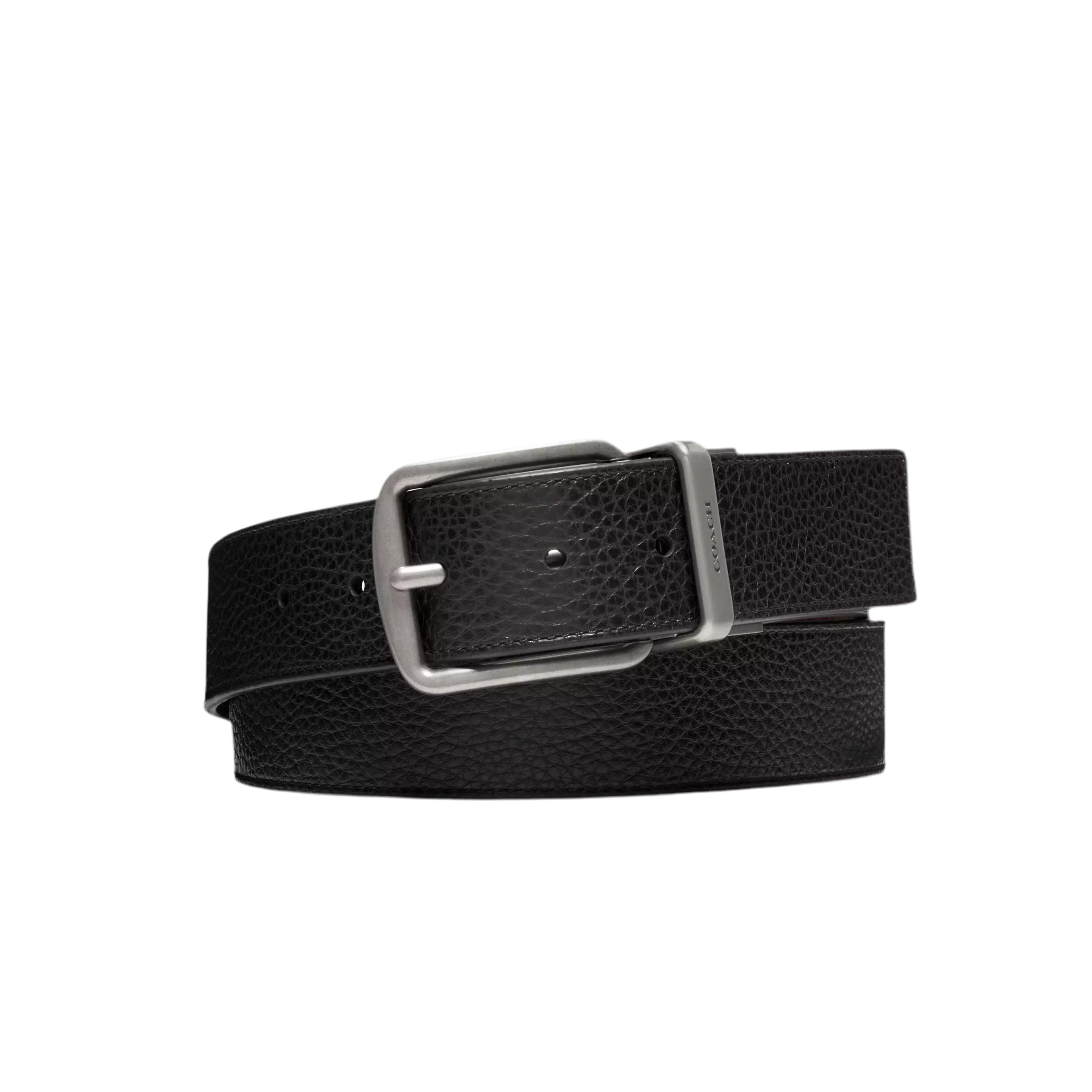 COACH Harness Buckle Reversible Belt 38mm - Black Dark Brown