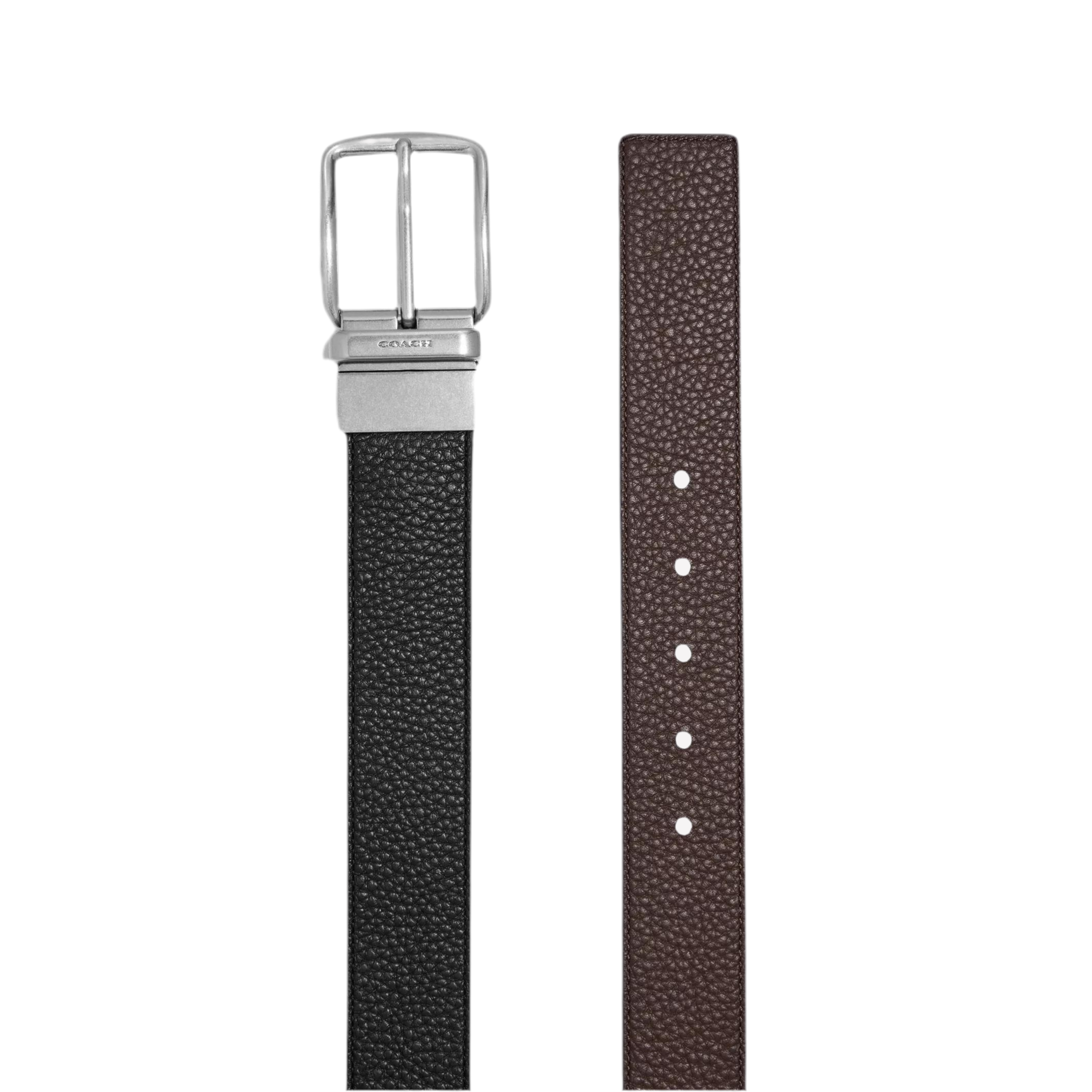 COACH Harness Buckle Reversible Belt 38mm - Black Dark Brown