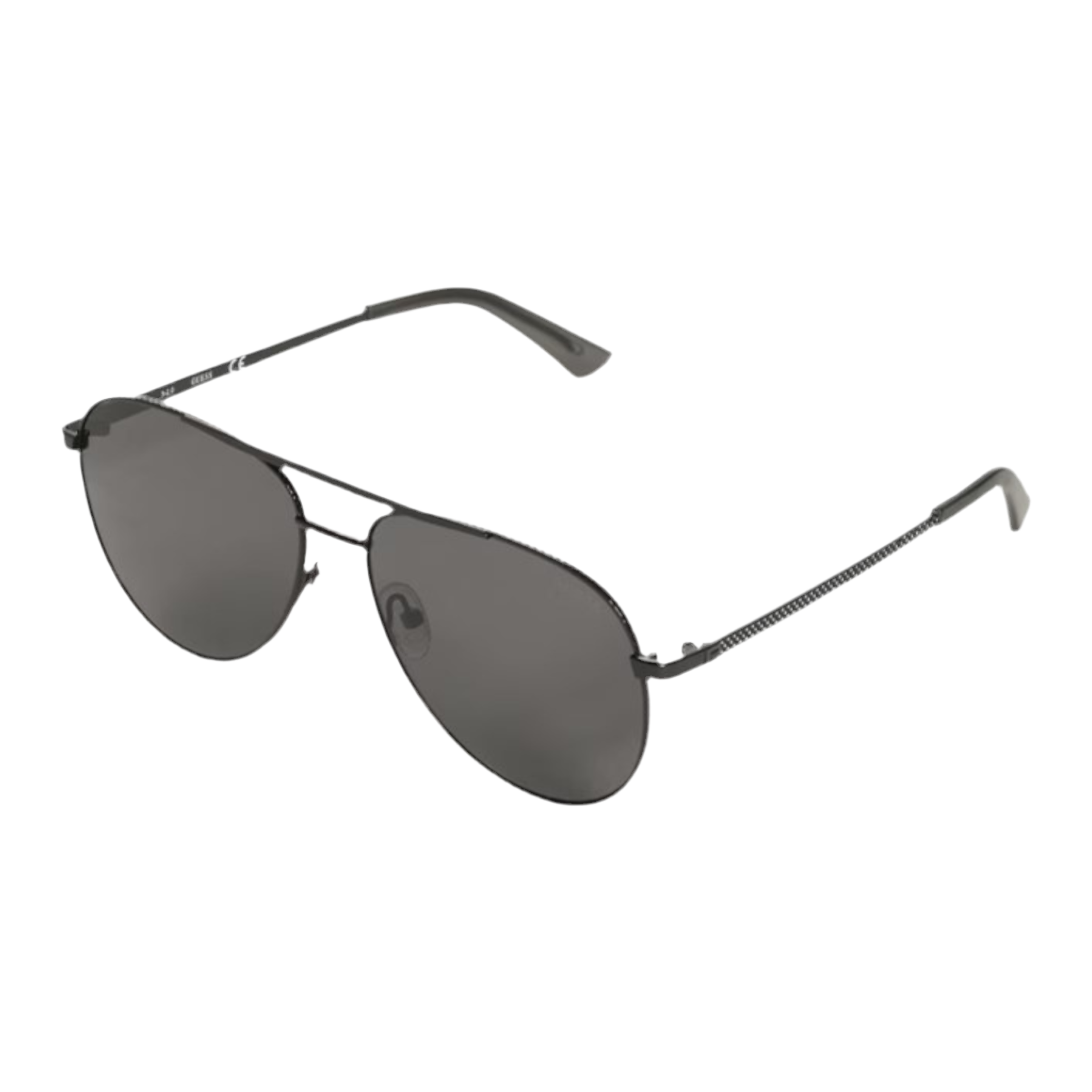 Guess Men Textured Metal Aviator Sunglasses - Black