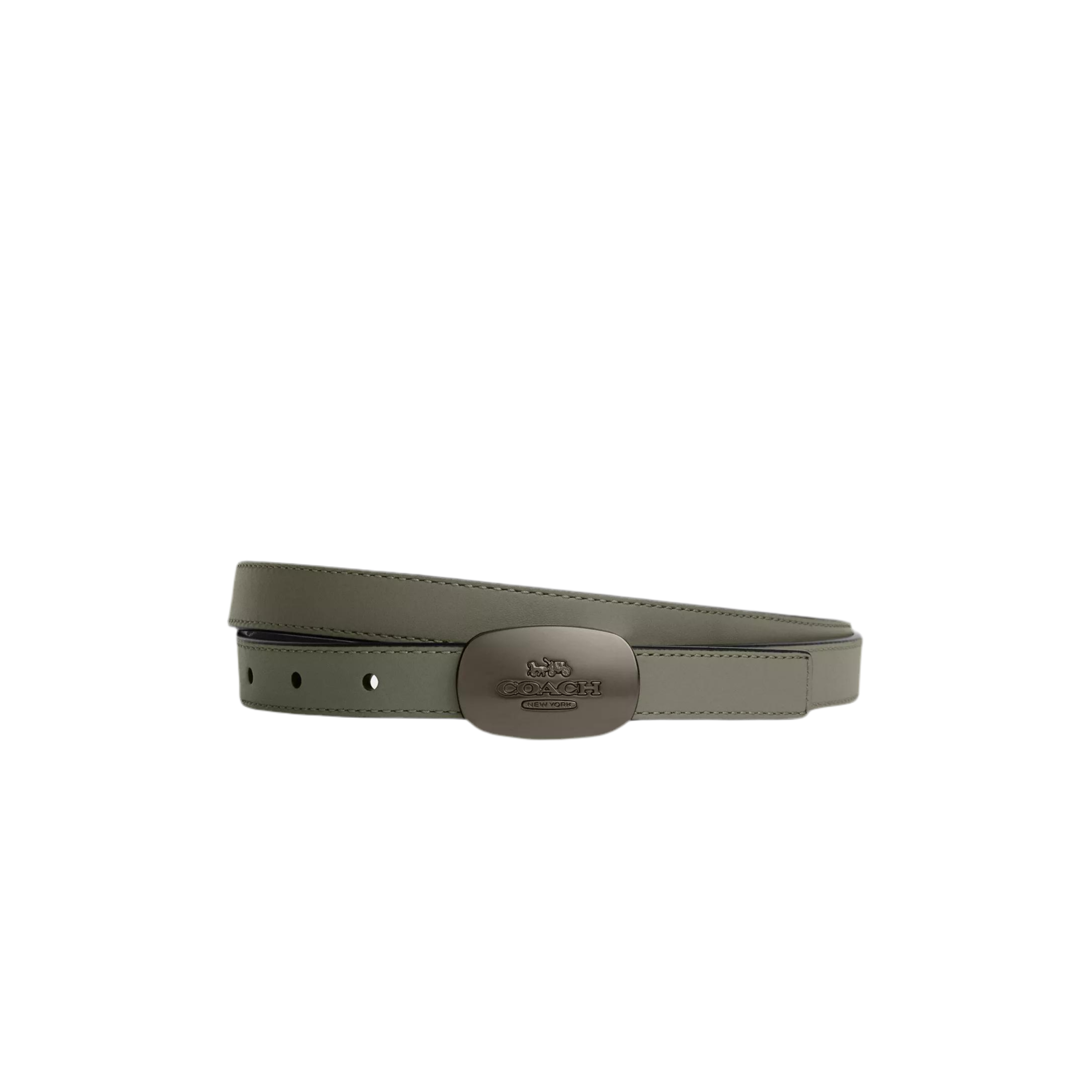COACH Eliza Reversible Belt 18 Mm - Military Green Black
